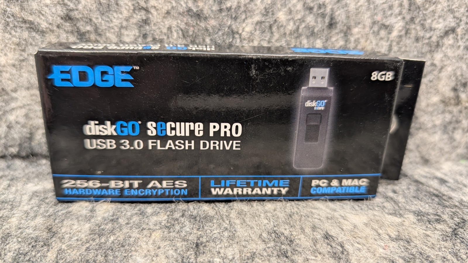 Edge Tech - PE242947 - EDGE 8GB DiskGo Secure Pro USB 3.0 Flash Drive - 8 GB -