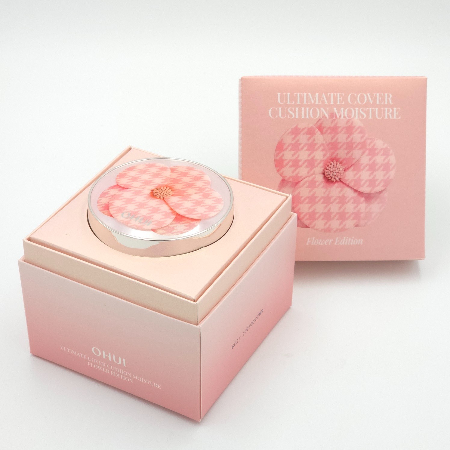 O HUI Ultimate Cover Cushion Moisture Flower Edition SPF50+ PA+++ 01 Milk Beige