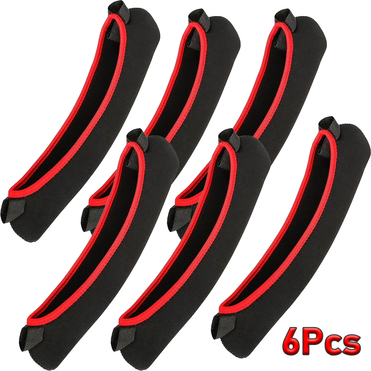 6Pcs Scope Cover Waterproof Neoprene Scope Covers Optics Len Cover 13x3.5" Black
