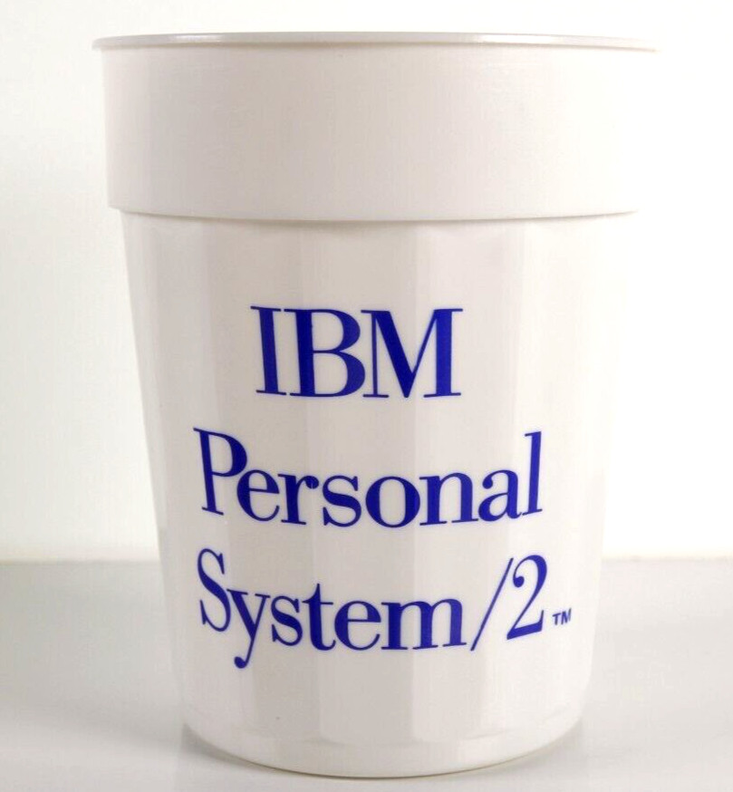 Vintage IBM System/2 Plastic Cup