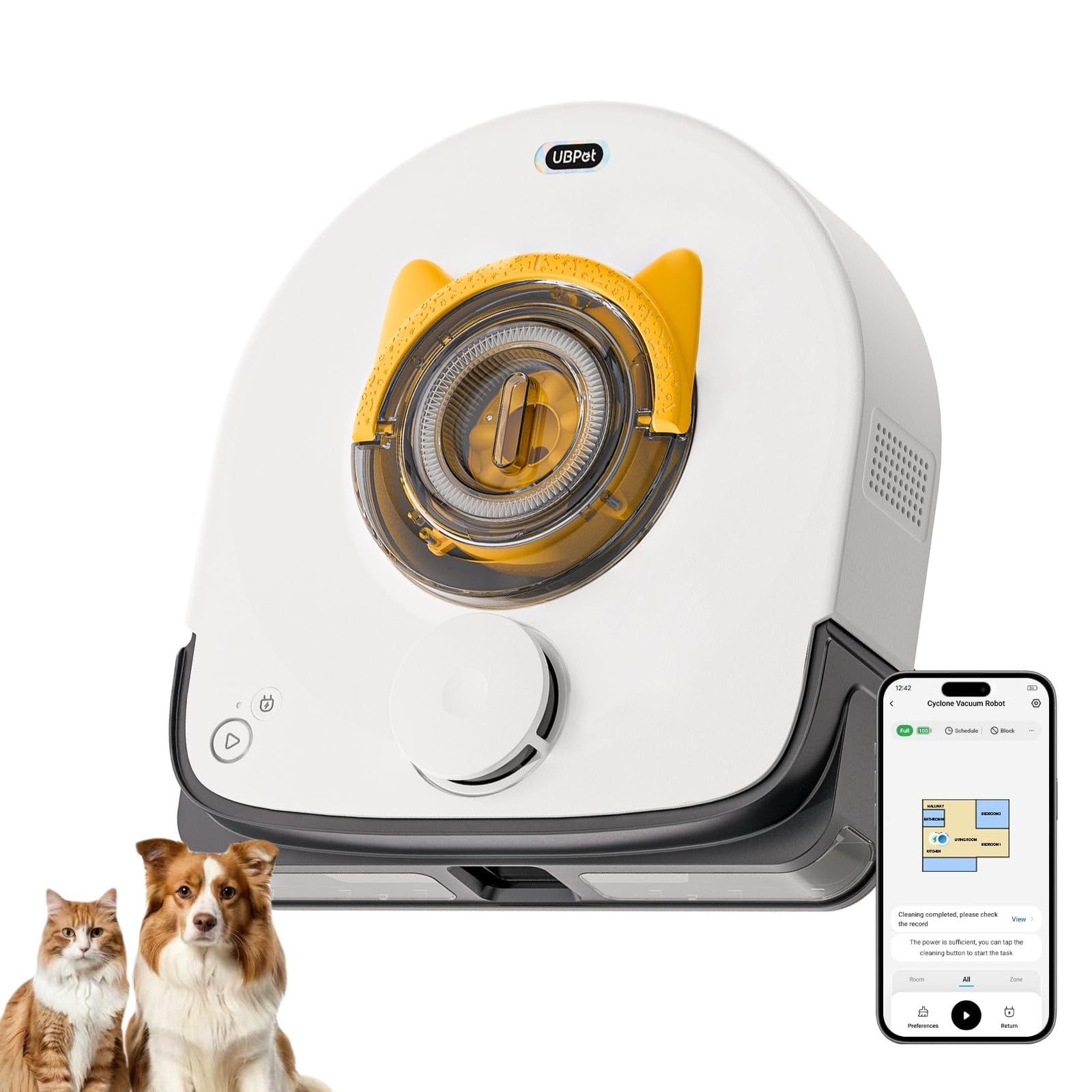 UBPET Robot Vacuum for Pet Hair, 22,000Pa Ultra-Strong Suction Automatic Robo...