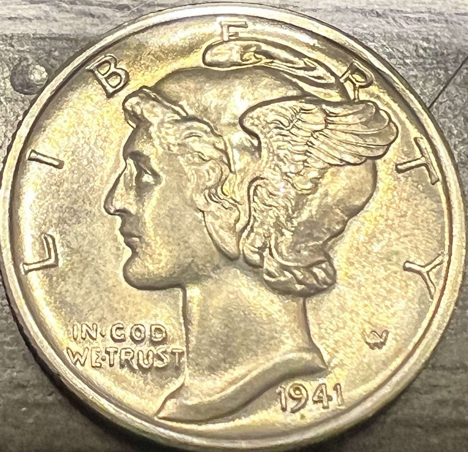 1941-S/S Mercury Silver Dime RPM FS-501 Superb Gem BU FB.