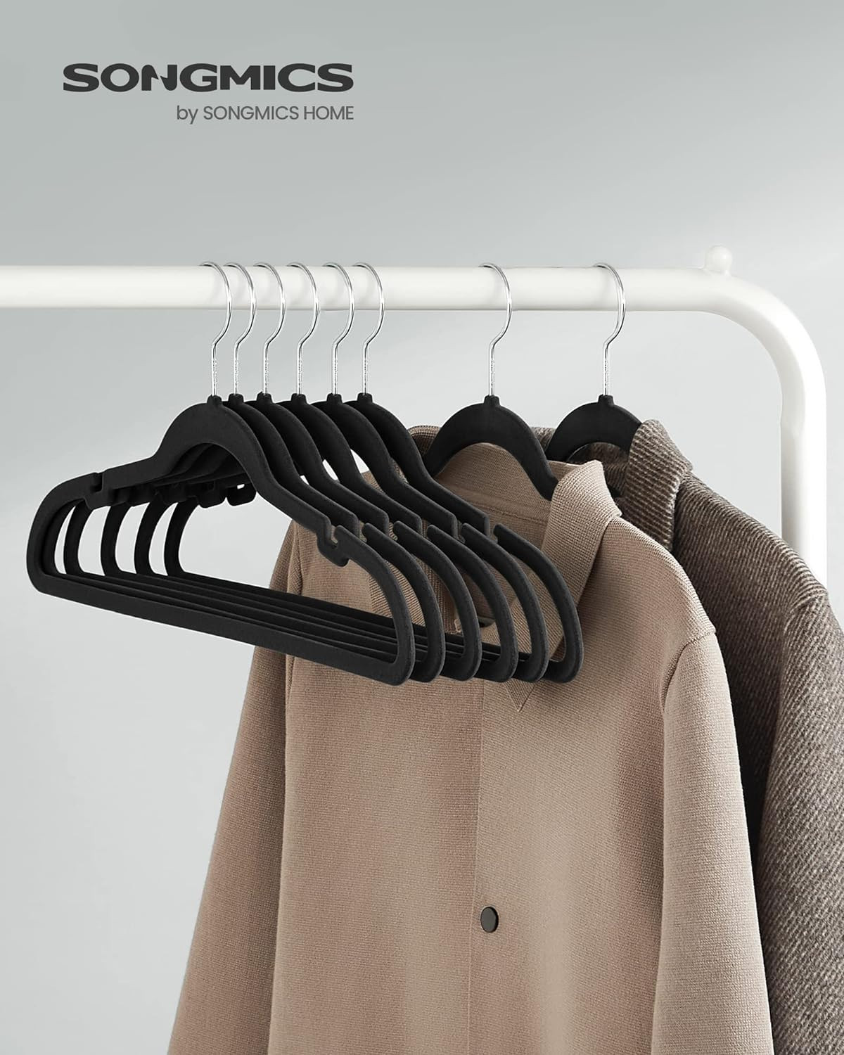 Velvet Hangers 50 Pack, Non-Slip Clothes Hangers, with Shoulder Notches, Pants B