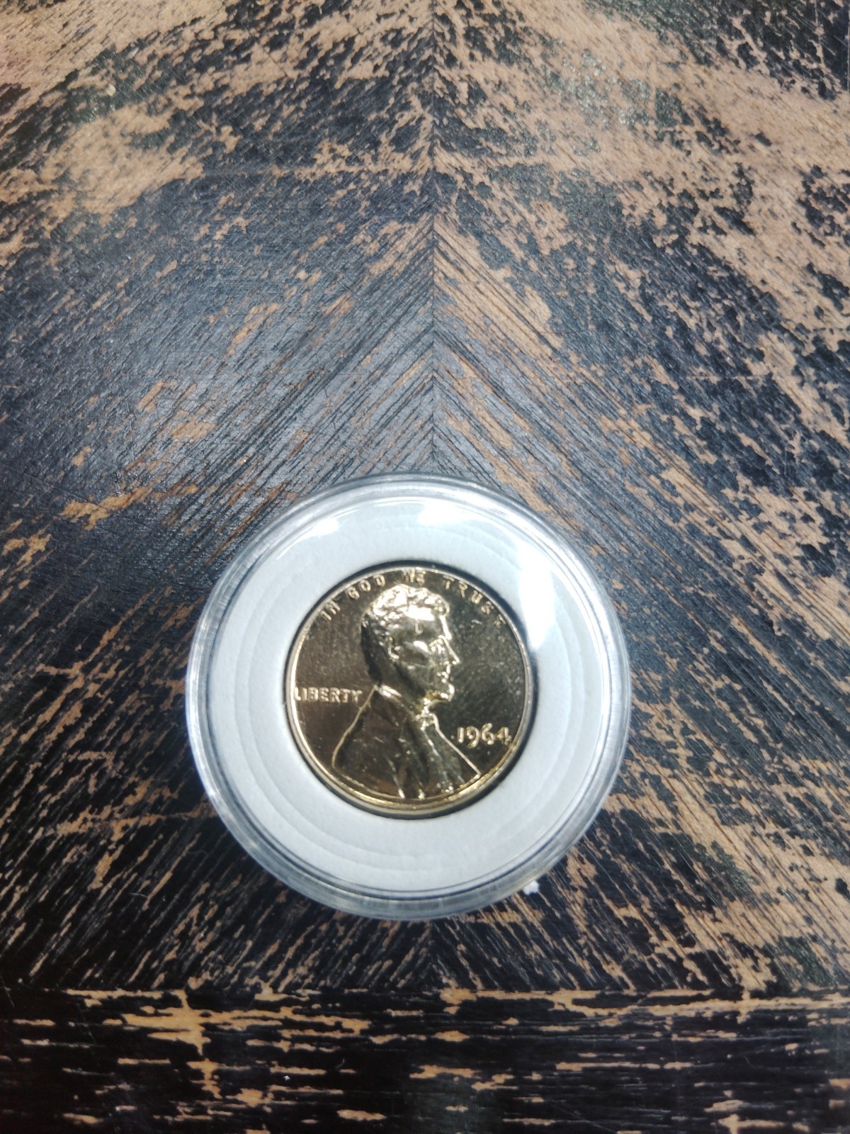 United States 1964 Gold Tone Penny Error