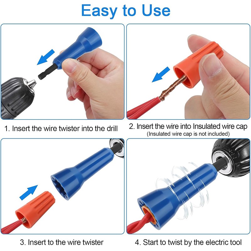 Wire Twisting Tool Wire Spin Twister Nut Spin Twist Drill Wire Connector Socket