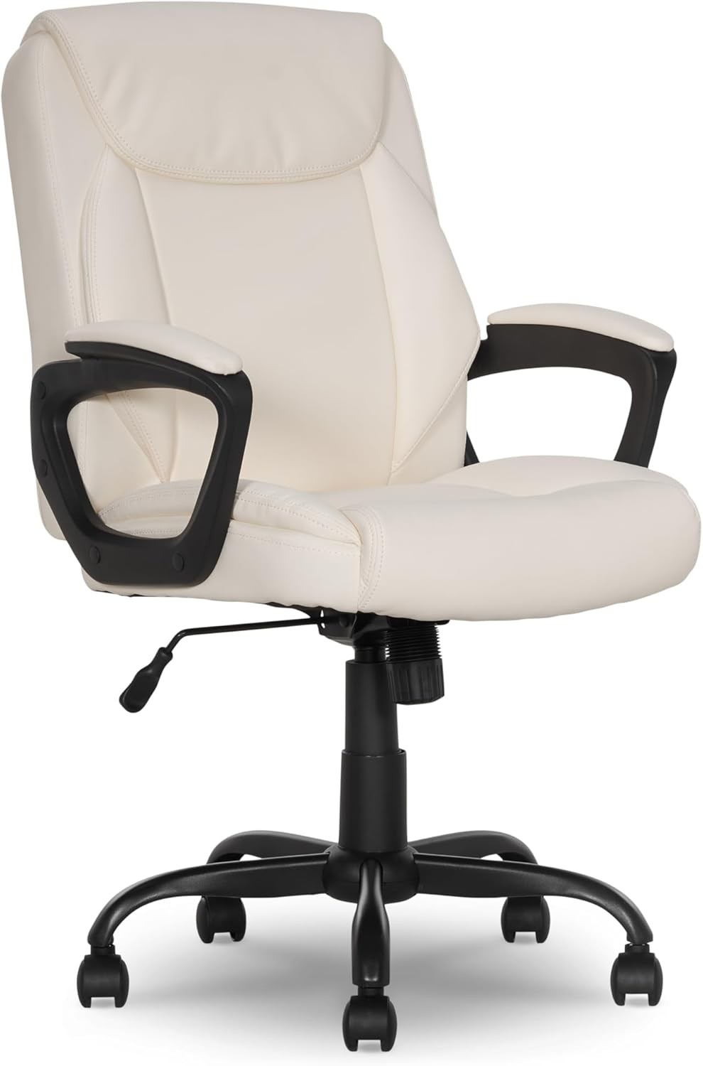 Classic Puresoft PU Padded Mid-Back Office Chair W/ Armrest Height Adjustable