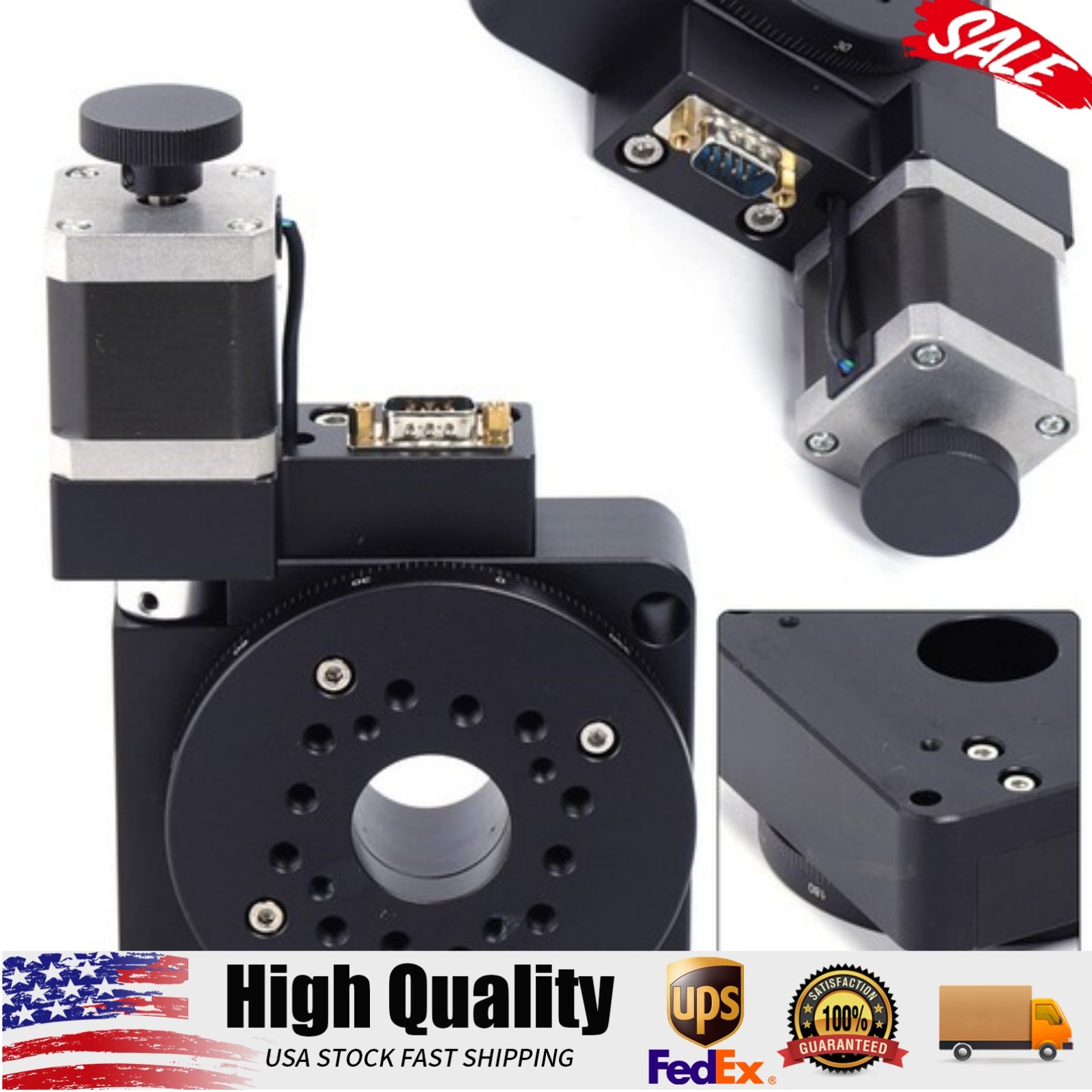 Motorized Rotation Stage Optical Rotary Table Electric Rotation Diameter 100mm
