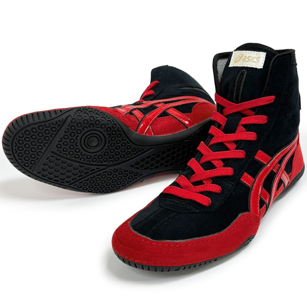 ASICS Wrestling Boxing Shoes EX-EO (Successor to TWR900) Black x Red x Red