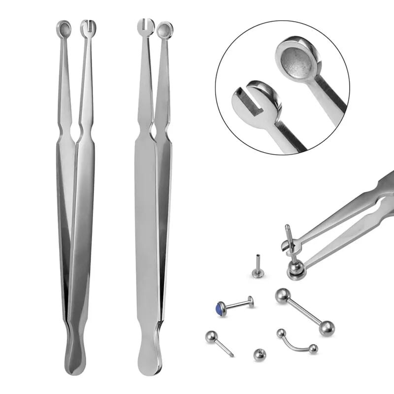 Piercing Barbell Clamps 4.5" Piercing Forceps Pliers