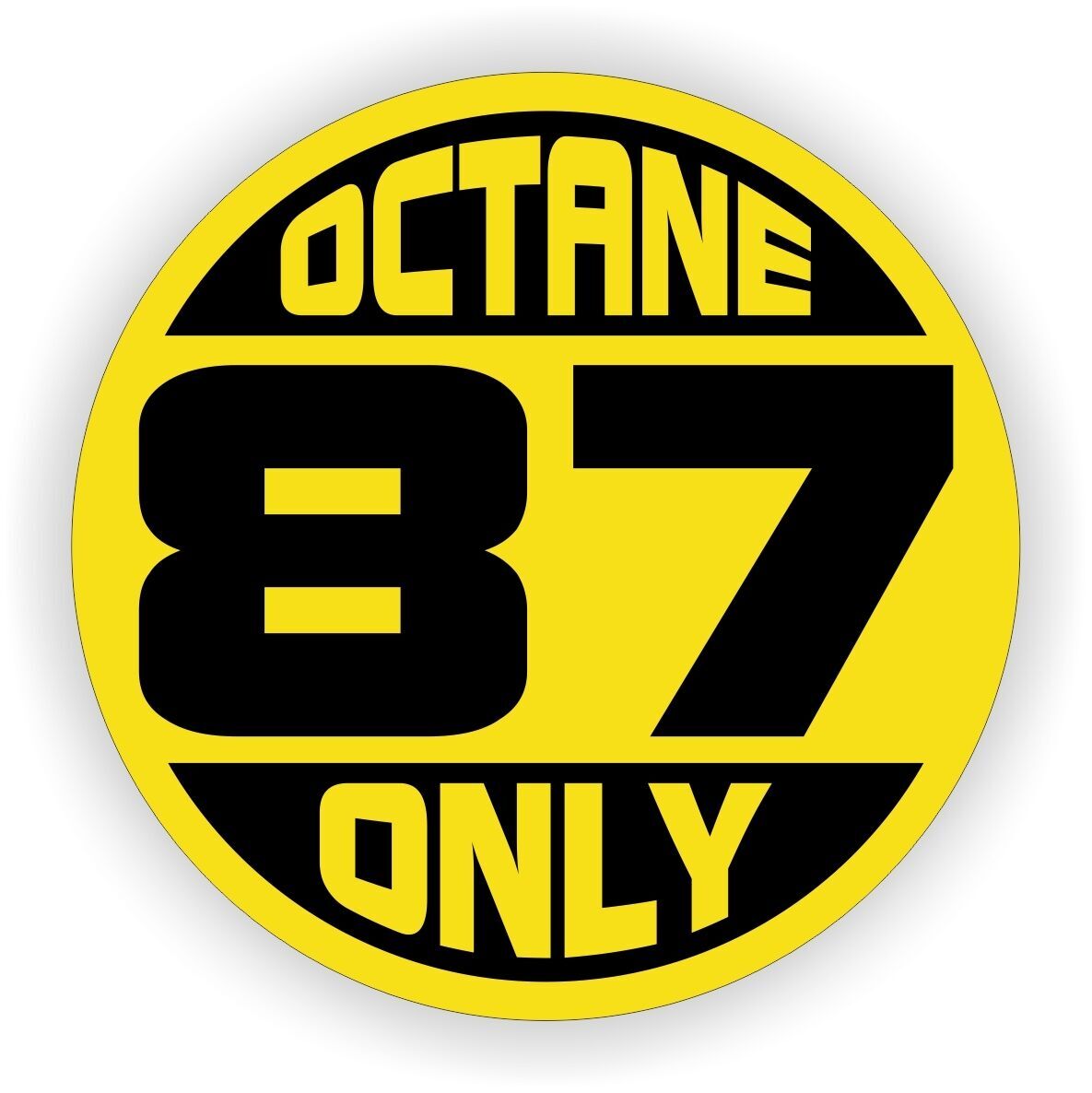 87 OCTANE ONLY Fuel Door Vinyl Sticker Decal