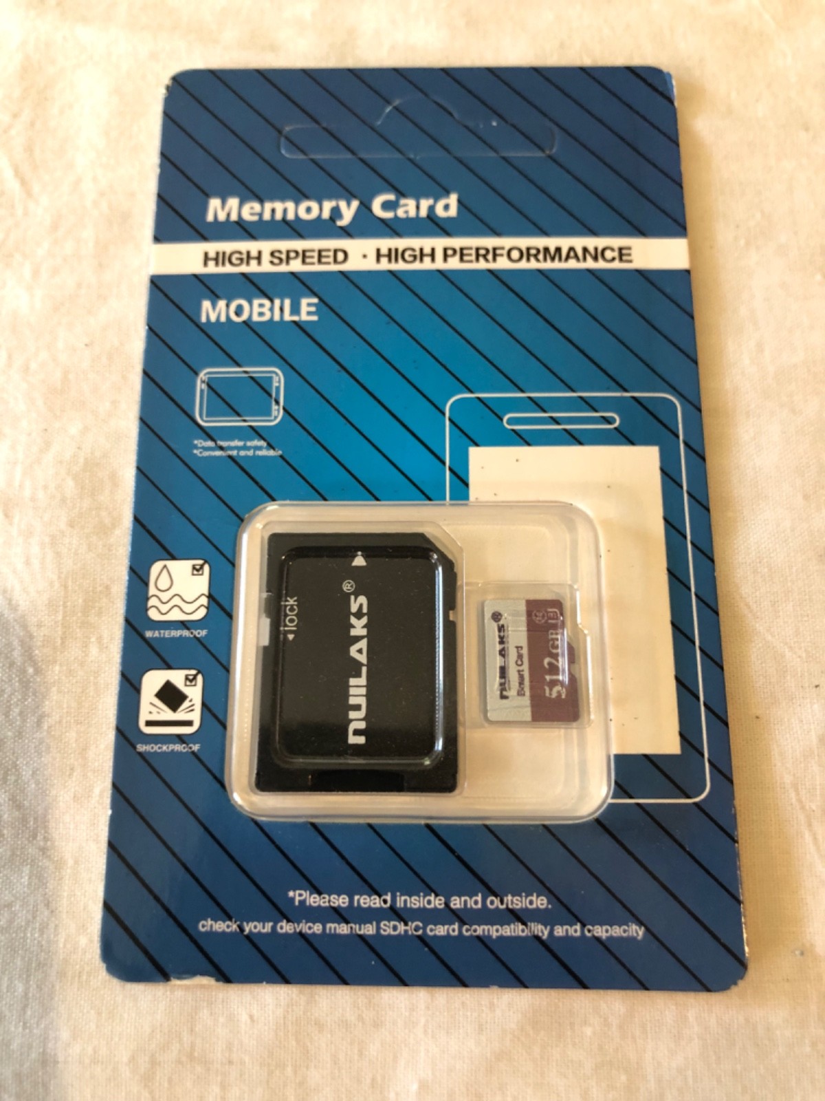 Nuilaks 512GB High Speed Performance Mobile Micro SD Card With Adapter