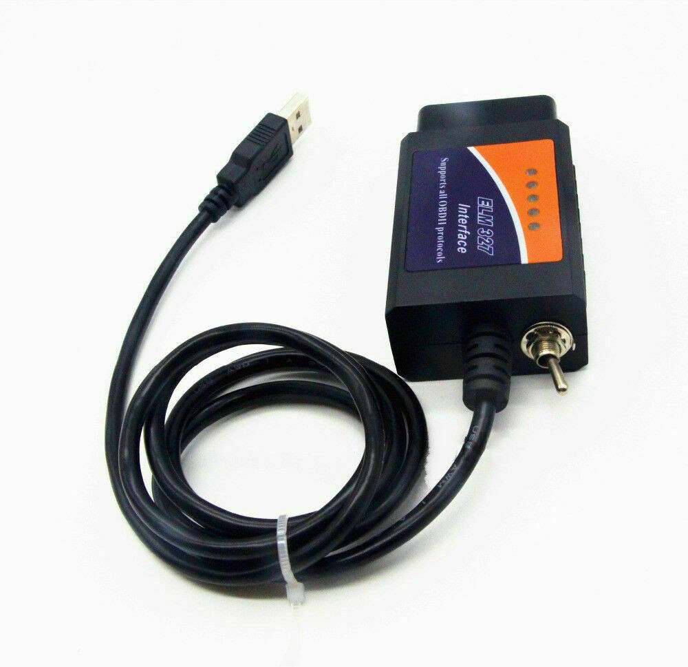 USB Scan ELM327 V1.5 OBD2 Adapter USB Diagnostic Tool Cable MS/HS CAN for Ford