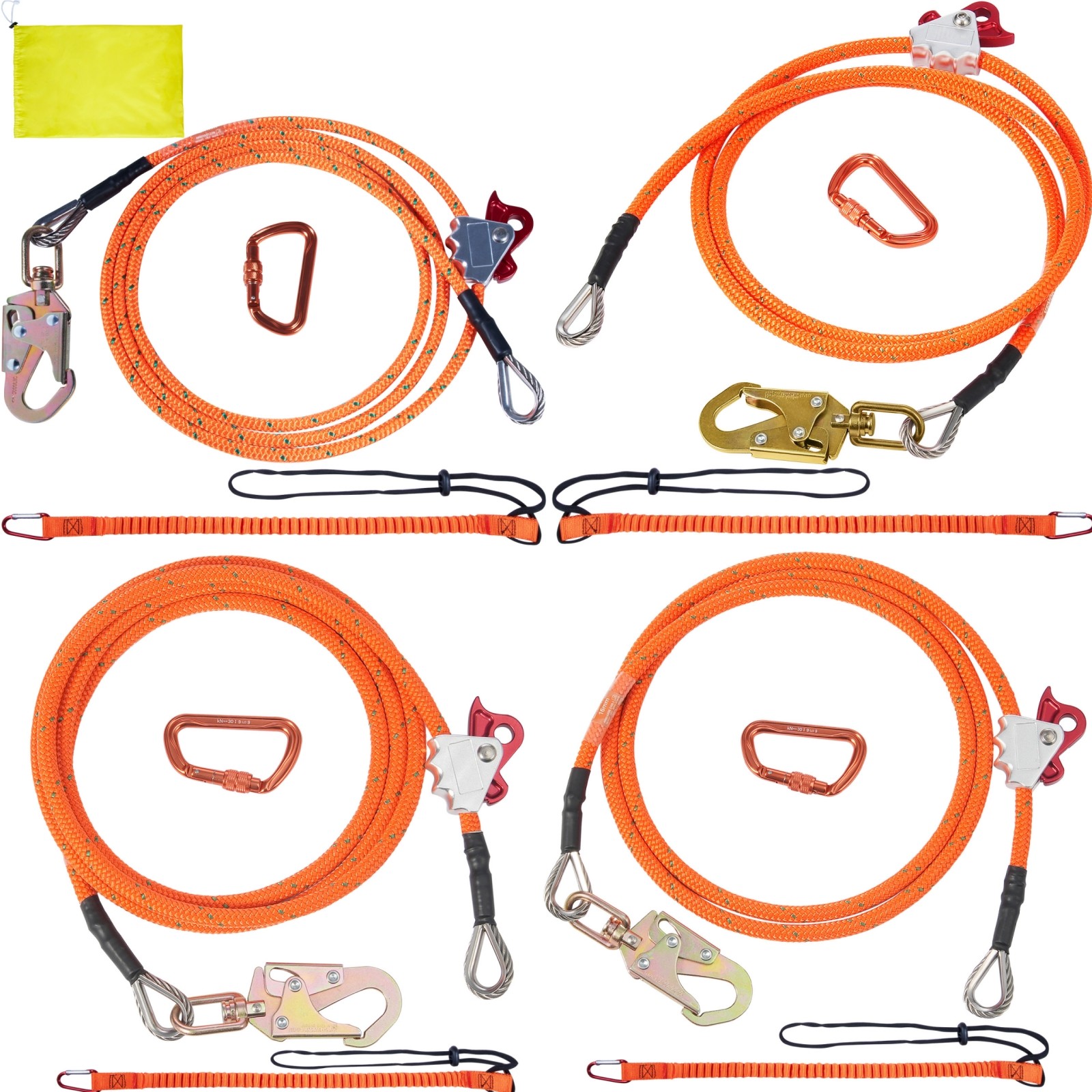 Steel Core flipline 1/2" x 12"/8" Arborist Flipline for Tree Climbing