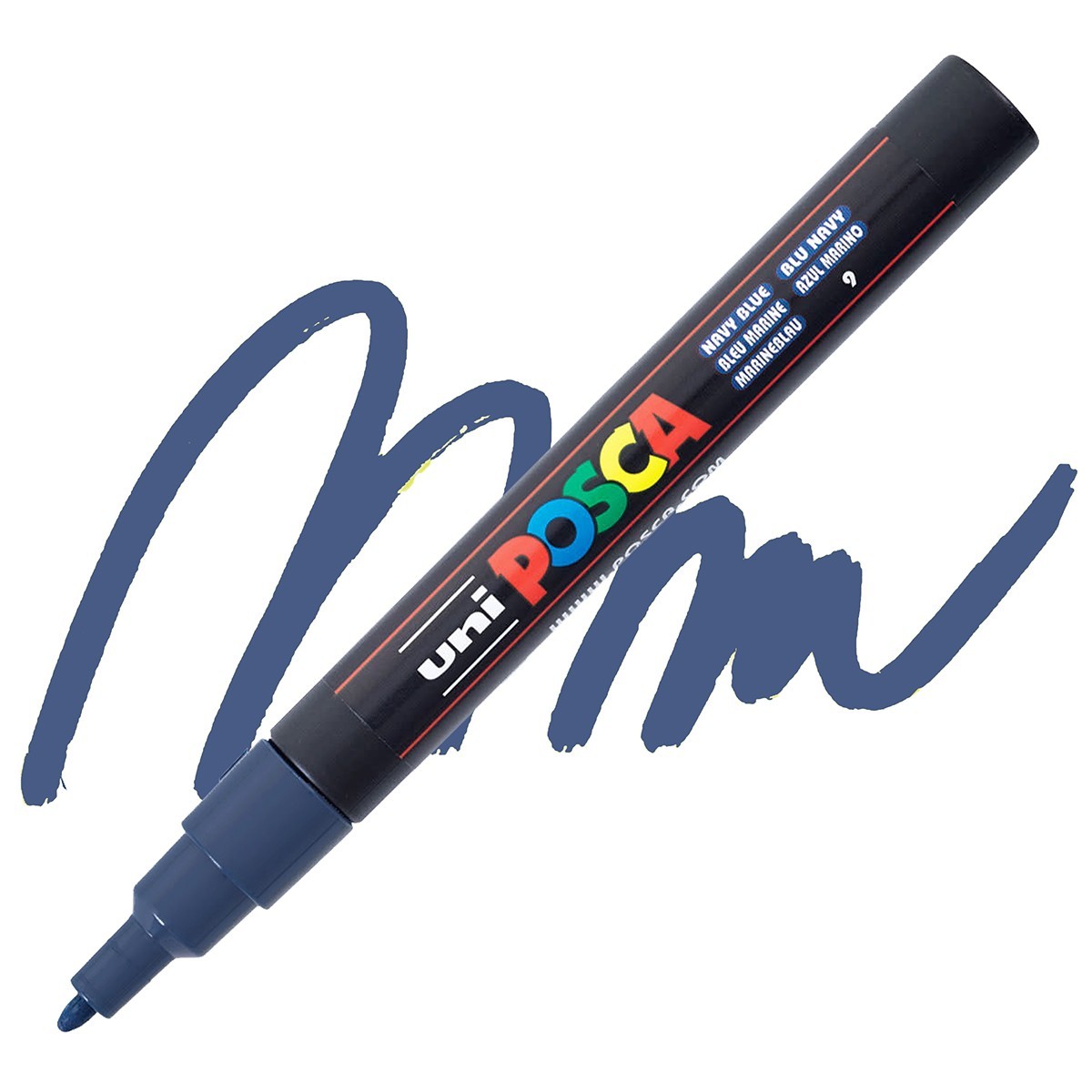 Posca Markers, Paint Marker, Navy Blue, 5M Medium Tip, Opaque, Dark, Marine