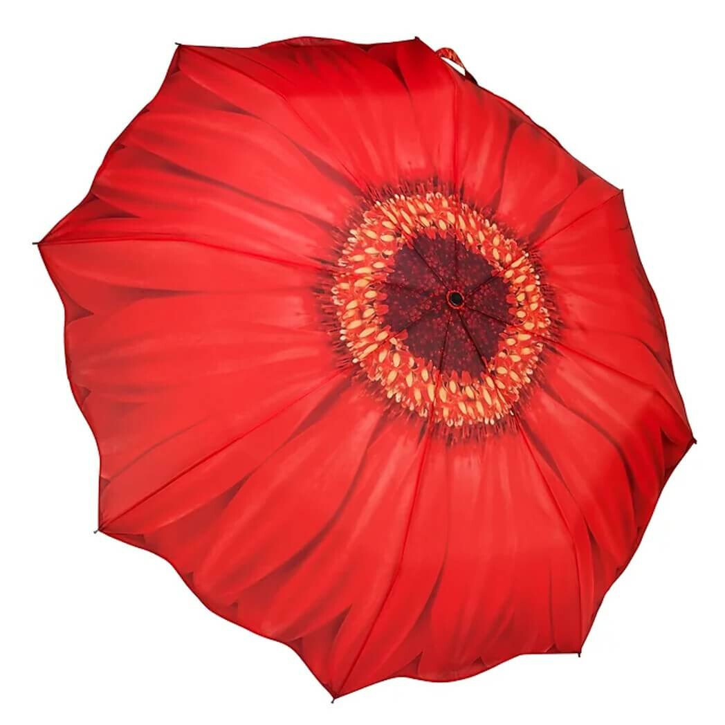 Galleria Enterprises Red Daisy Folding Umbrella, Red