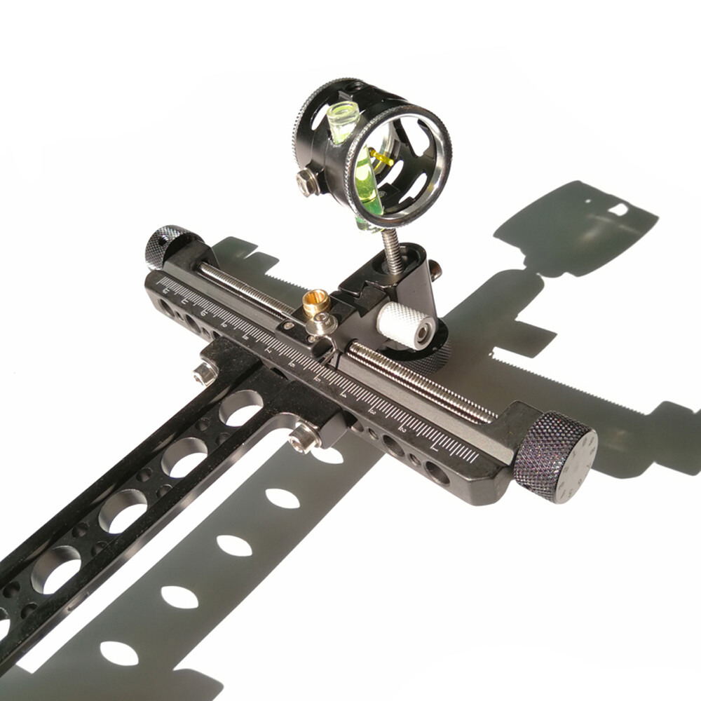 Compound Bow Sight Single Pin 4X Lens 0.059" Micro Adjust Archery Hunting Shoot