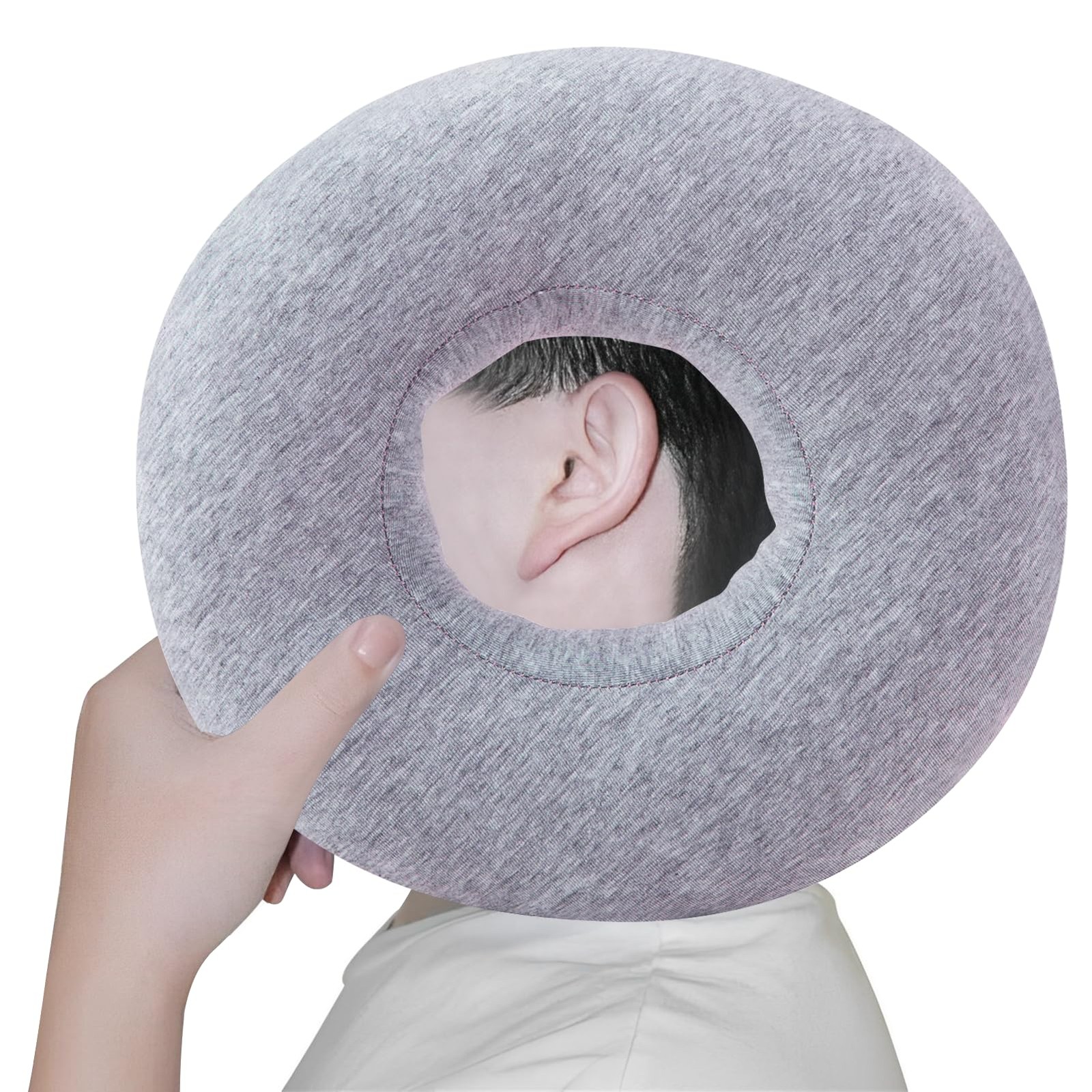 Almohada perforada  quienes duermen de lado, almohada de donut suave y cómoda