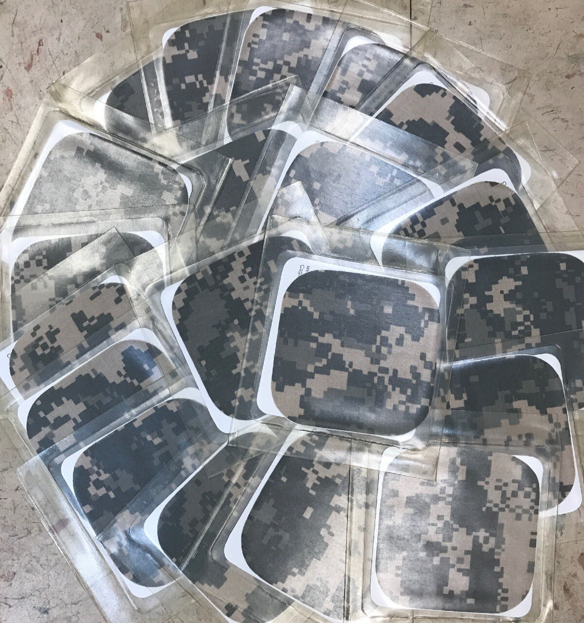 LOT OF 20 - NO IRON - Source One Tactical ACU Uniform Gear Adhesive Repair Patch