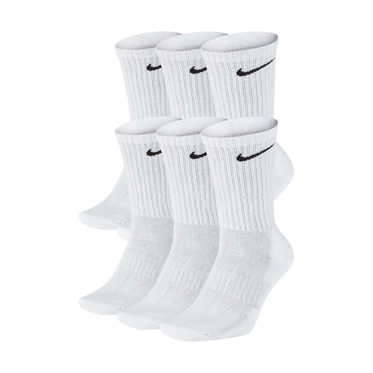 NIKE Everyday Training 6-Pack Crew Socks Small Medium Large SX7666 Free Shipping