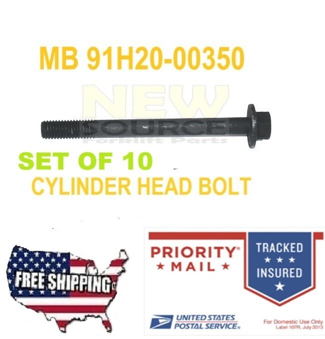 SET OF 10 91H20-00350 11056-FY500 1G118-6TC00  HEAD BOLT FOR NISSAN K21 K25