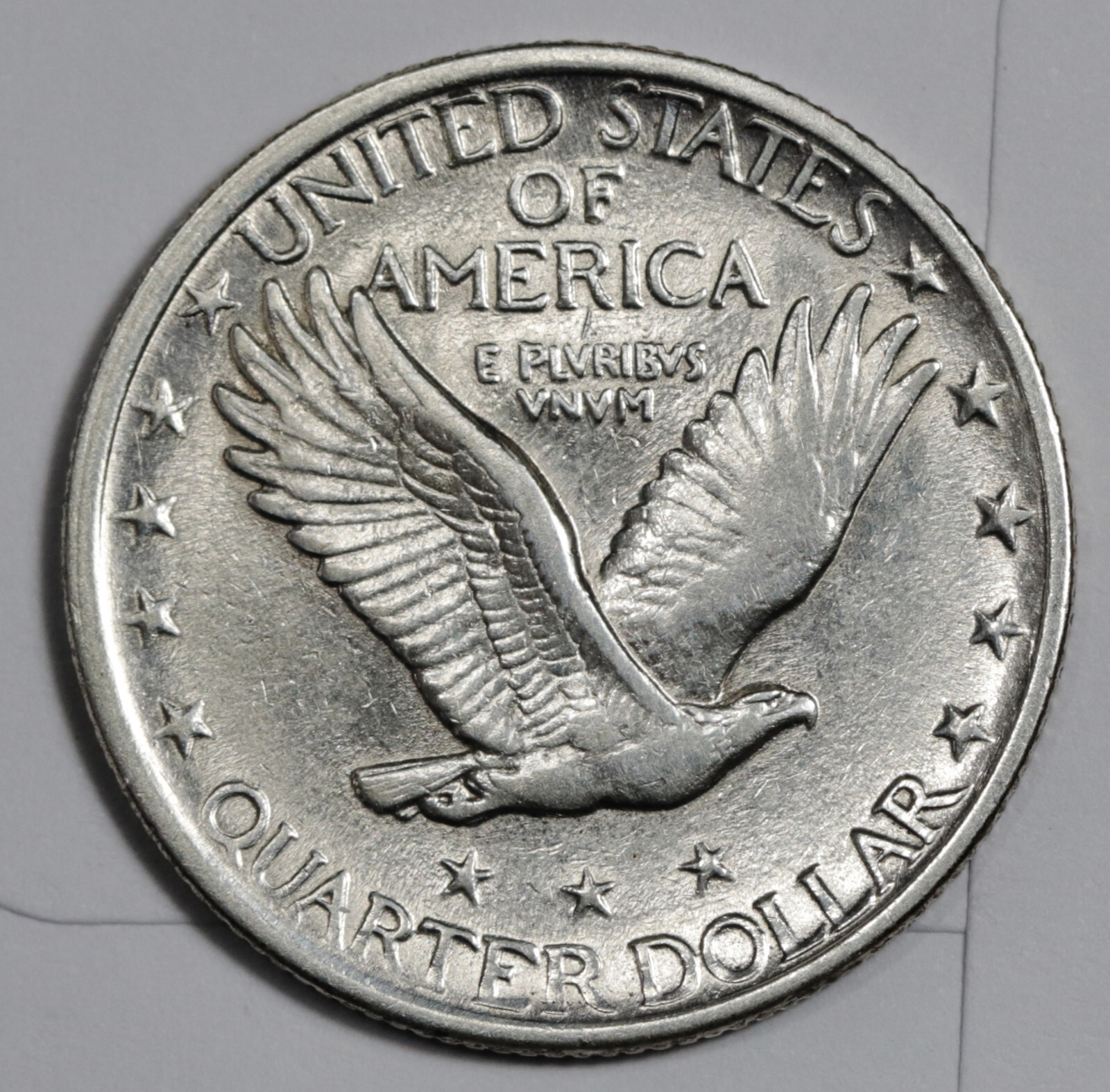 1920-P Standing Liberty Quarter. Error. Clashed "E". AU. 206022