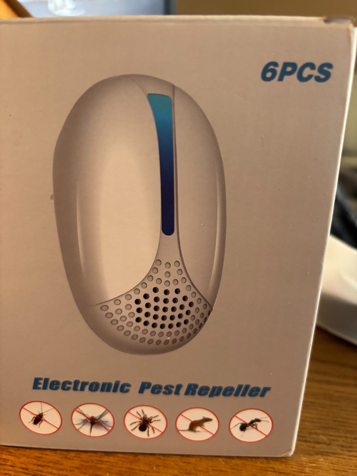 Ultrasonic Electronic Pest Repeller - Pack of 6 Plus 2,  For Mice & Rodent White