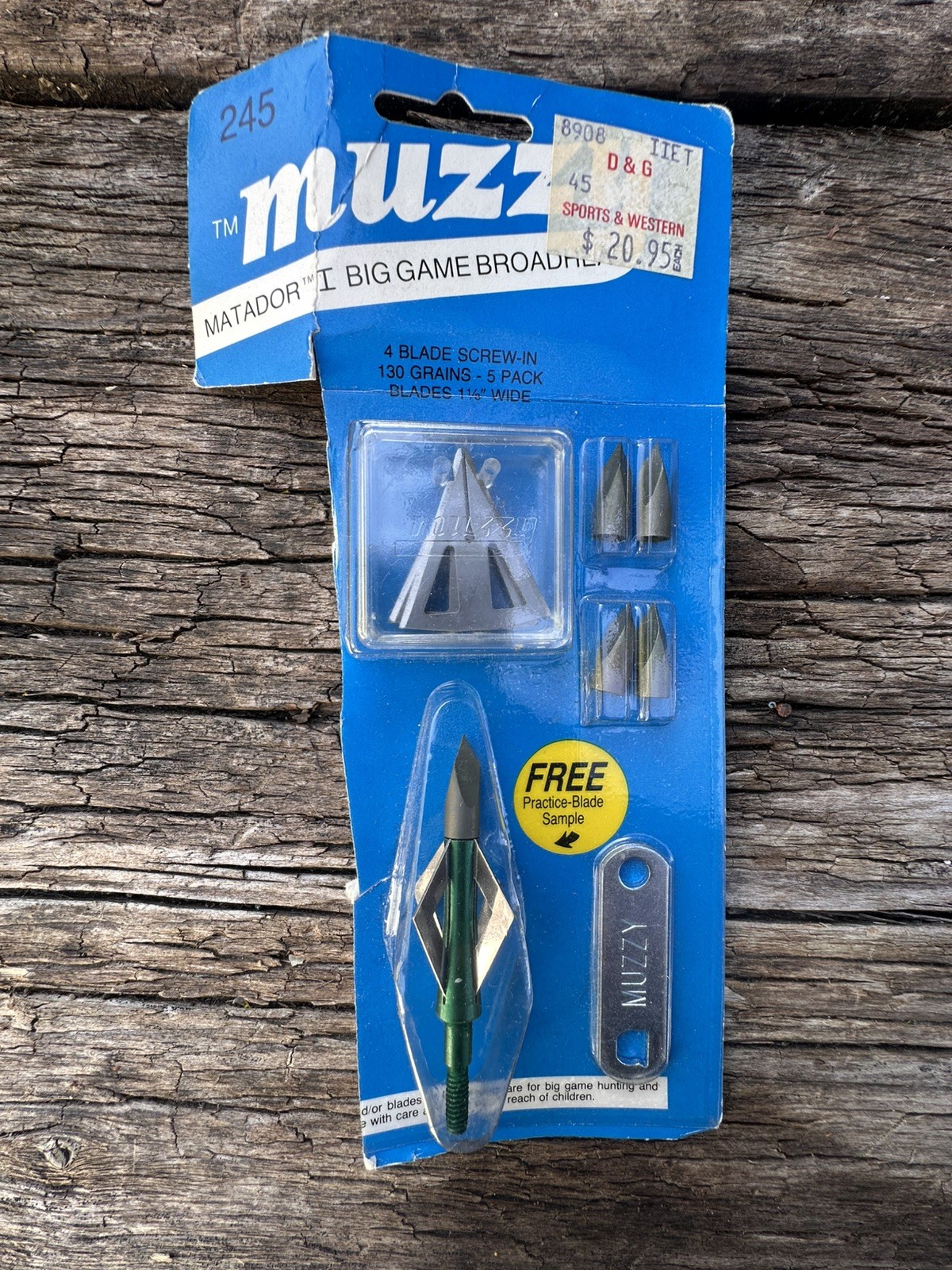 Muzzy matador I Blade Broadhead Field Tips Mixed Lot NOS NEW Partial Pack 130g