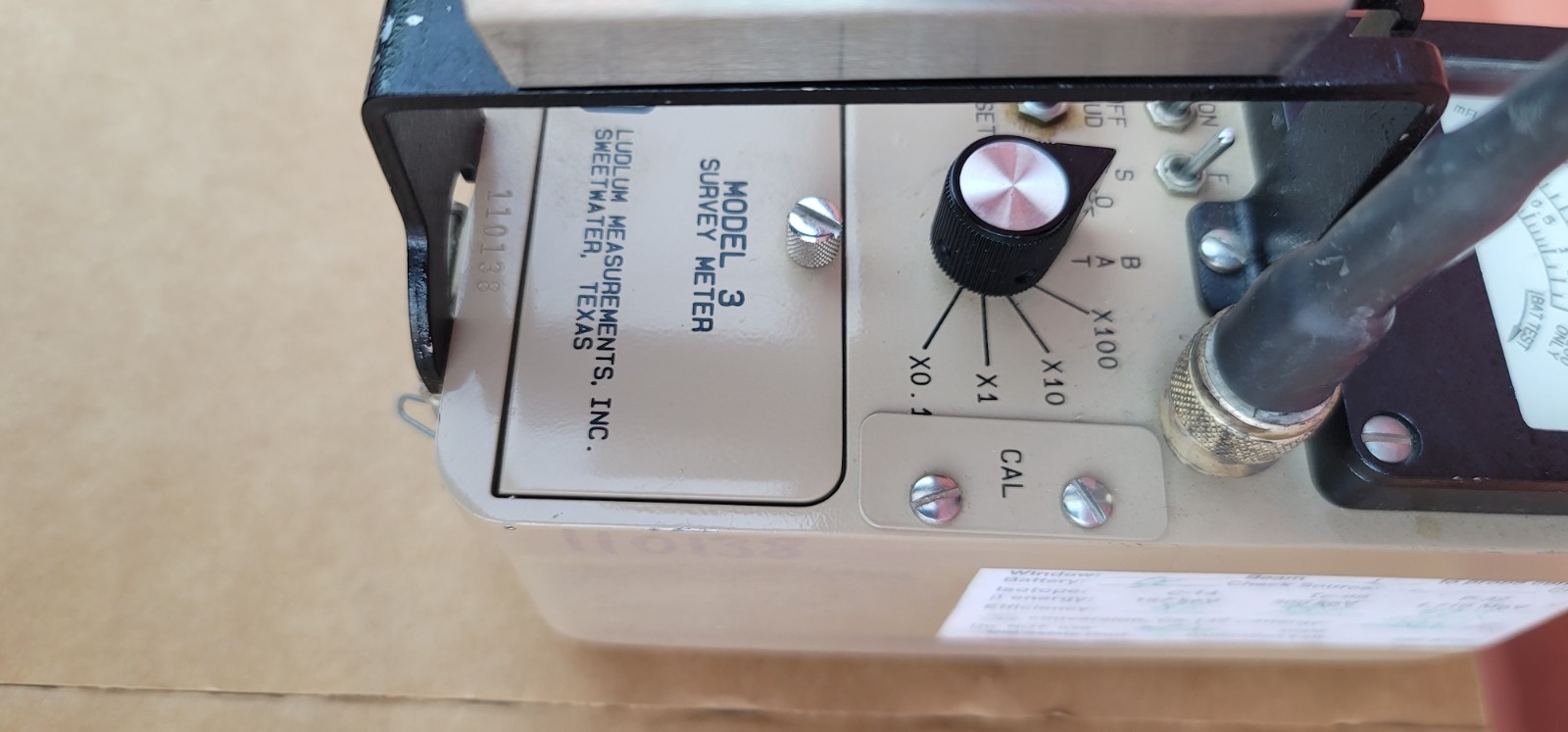 Ludlum Model 3 Survey Meter CPM 44-9