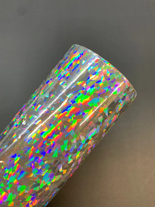 Encore® EFX21 Silver Crystal Holographic Adhesive Vinyl for Decals/Signage