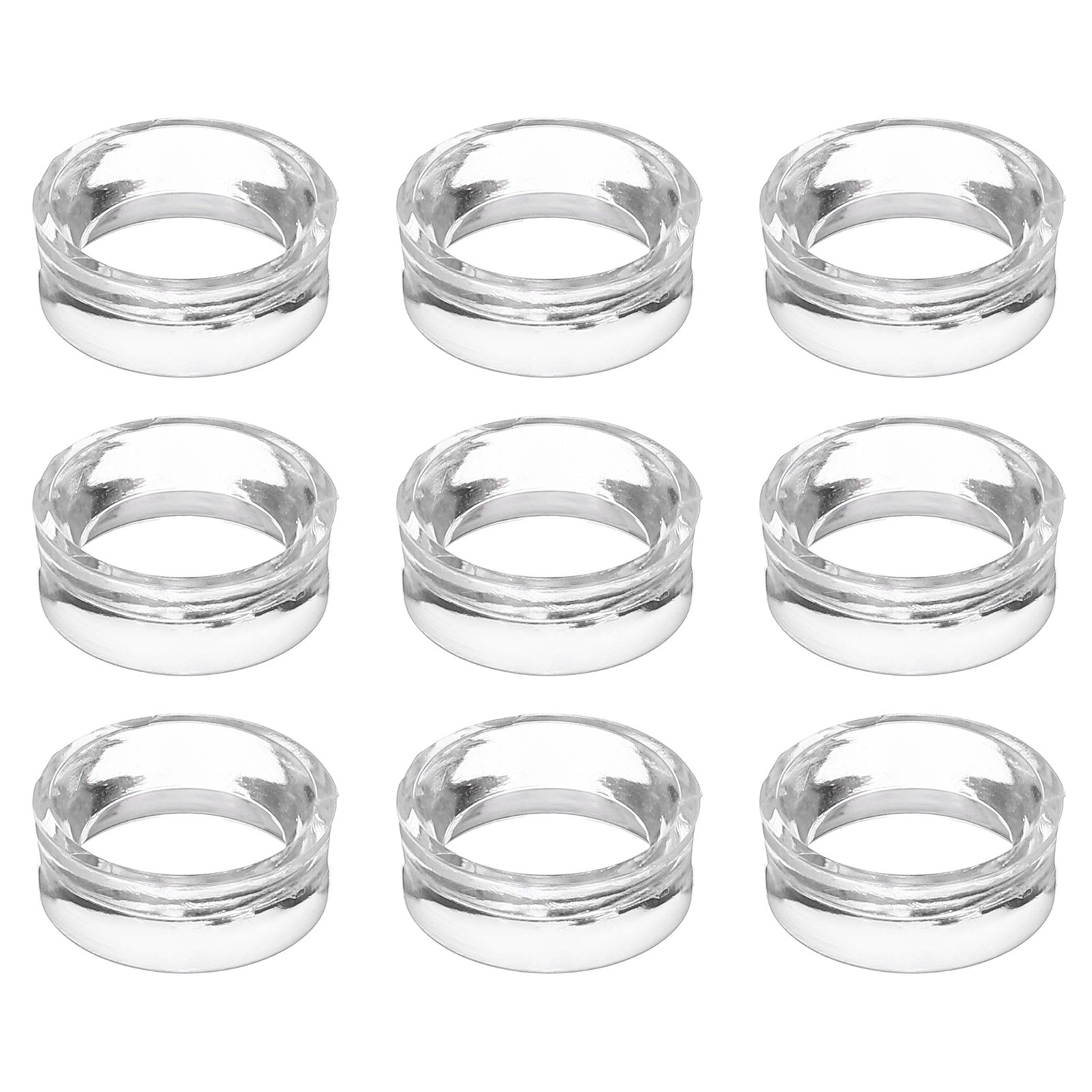 9 Pcs 0.6" Round Baseball Stand Acrylic Sphere Holder Crystal Sphere Display