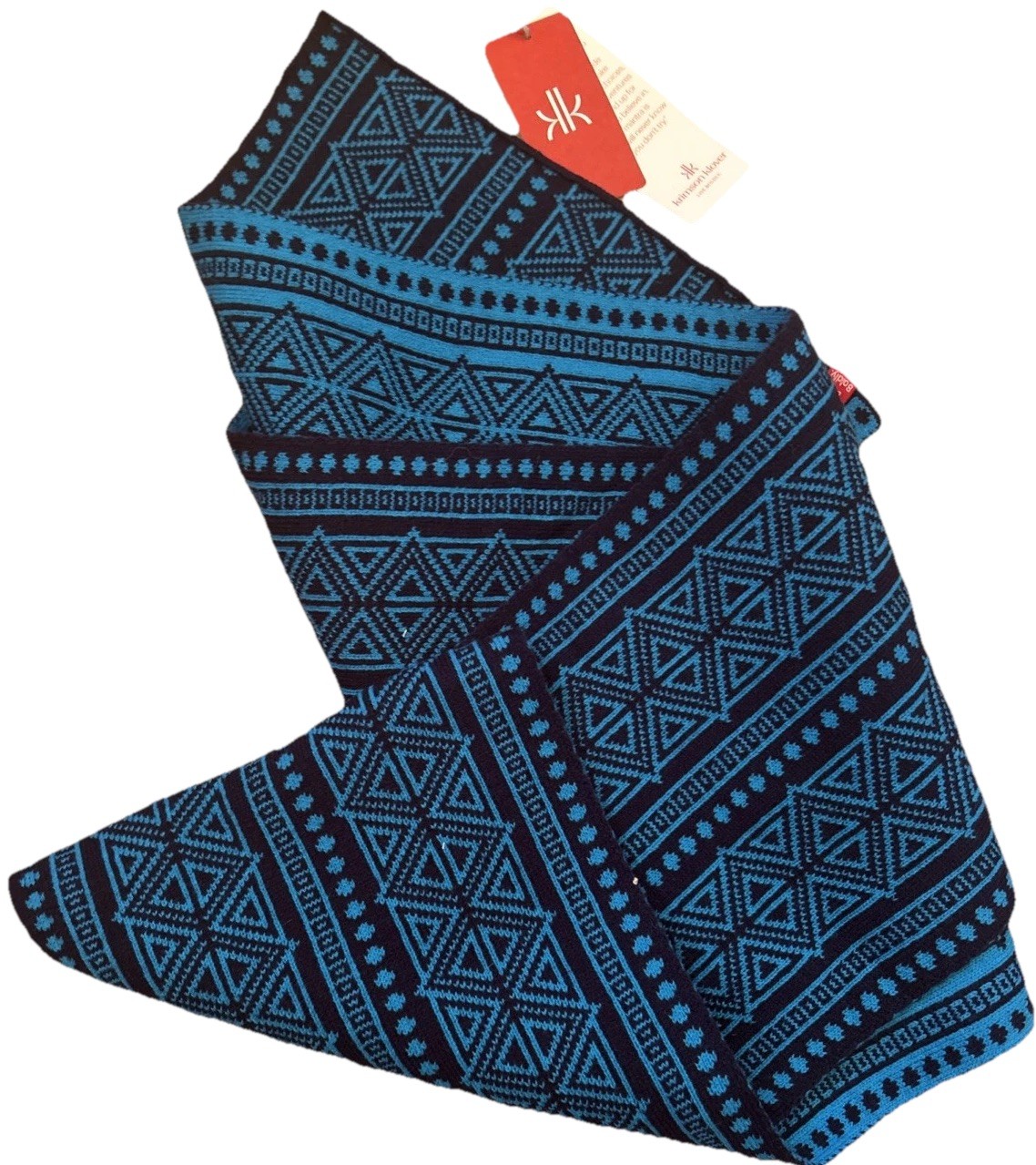 NEW Krimson Klover Scarf Between The Lines Bright Blue NWT Bold Great Gift Idea
