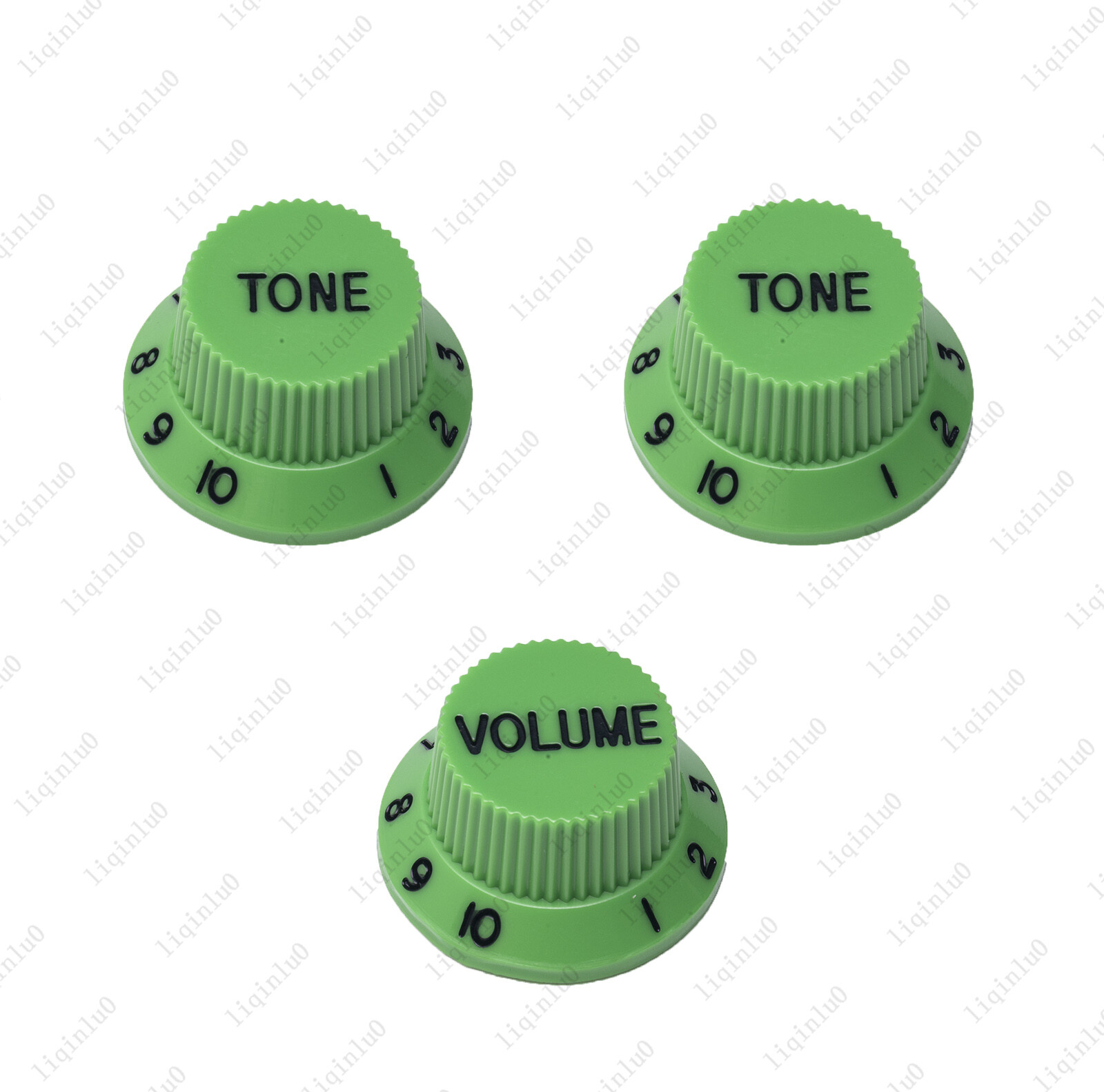 Green/ Black Numbers ST Electric Guitar Knobs Volume Tone Knob For Stratocaster