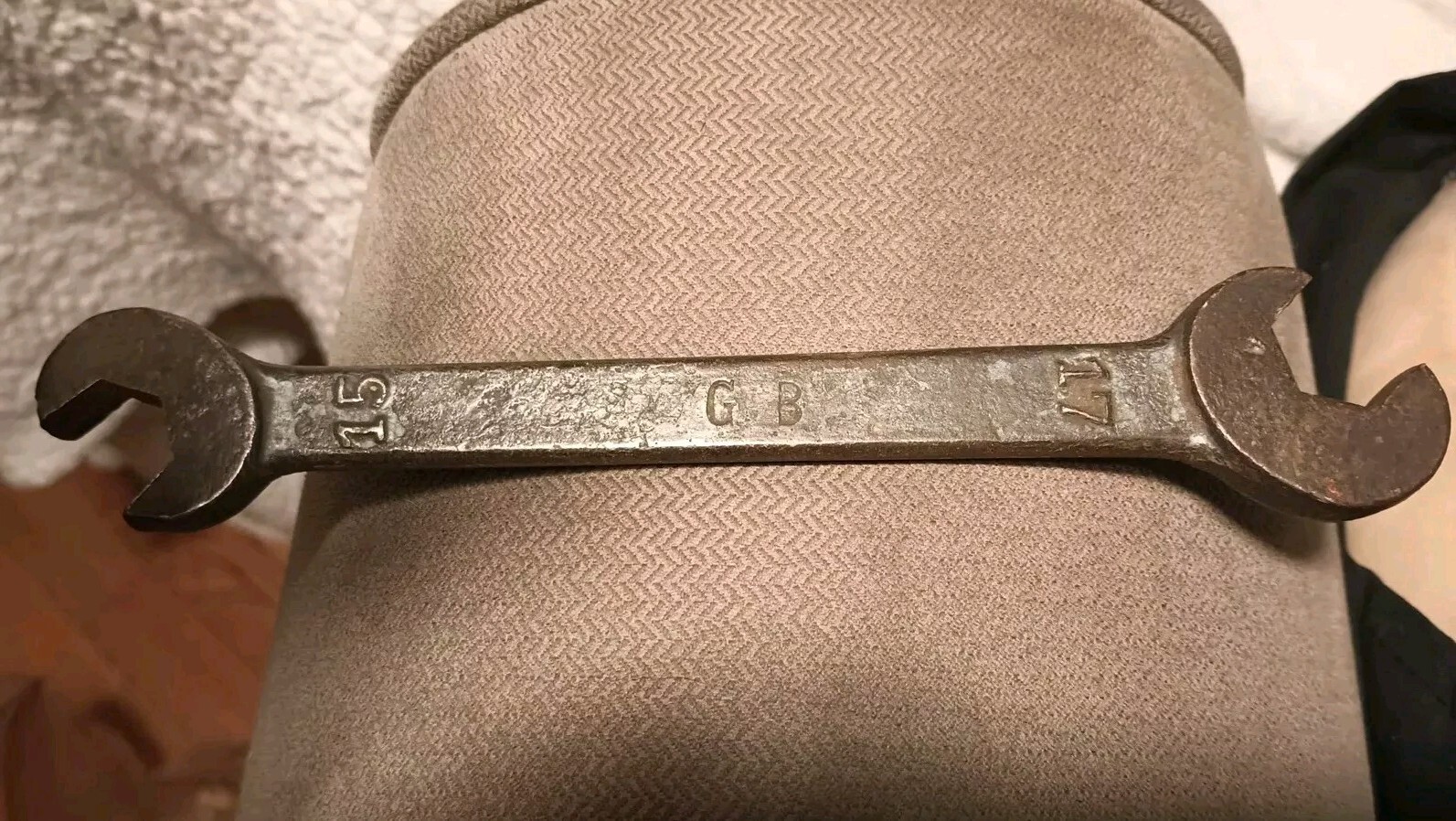 VINTAGE EARLY OPEN END WRENCH 15MM X 17MM