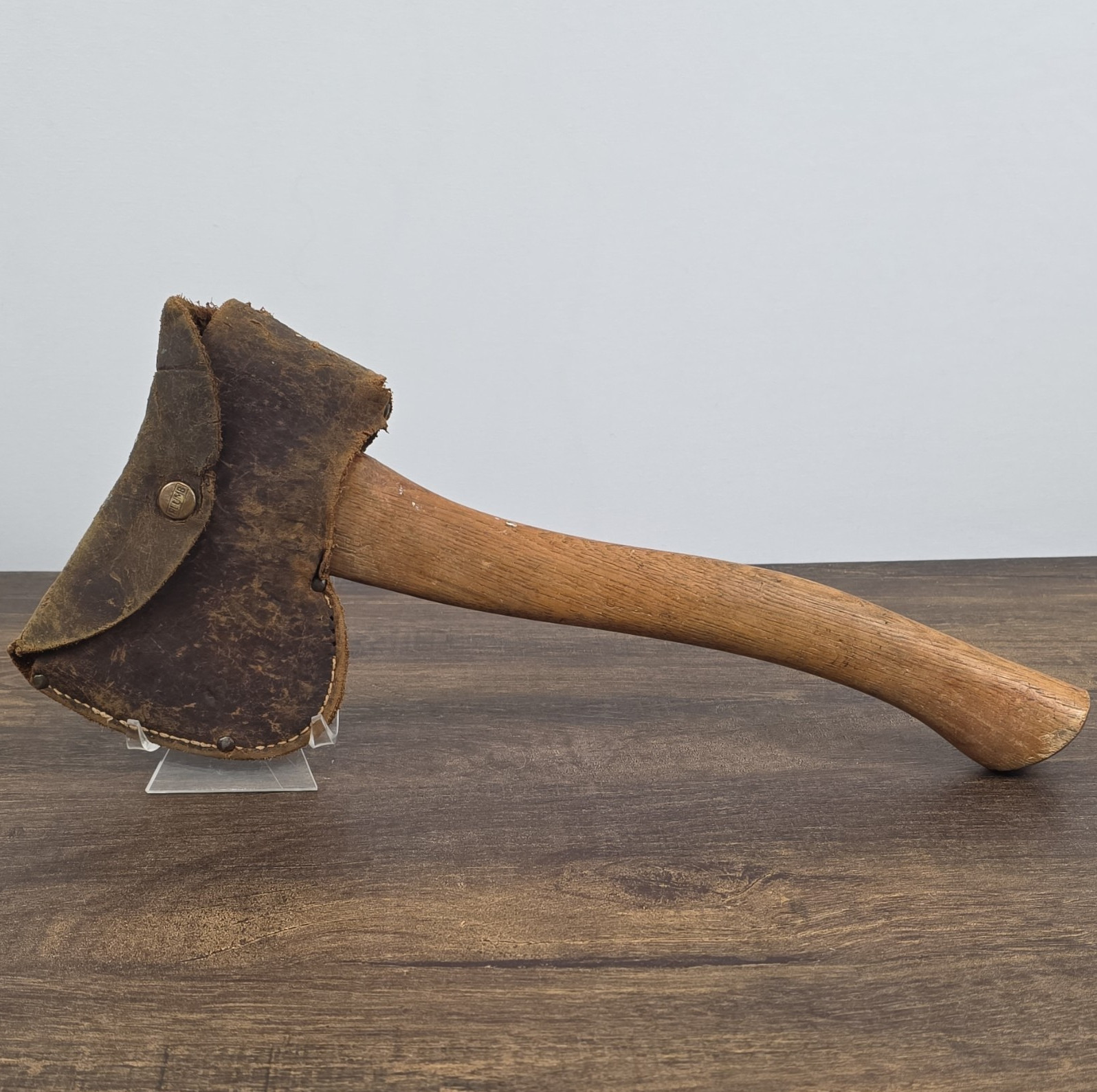 Vintage 1 1/2 lbs. Plumb Hatchet Axe with Original Leather Sheath