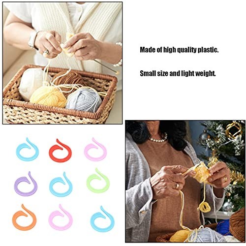 1000Pcs Colorful Crochet Stitch Markers - Plastic Split Ring for Knitting & Sewi