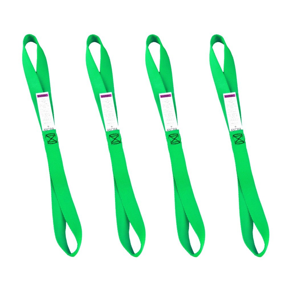 Ancra Tiedowns 18" Soft Touch - Tie Down Extension Neon Green 4-Pack