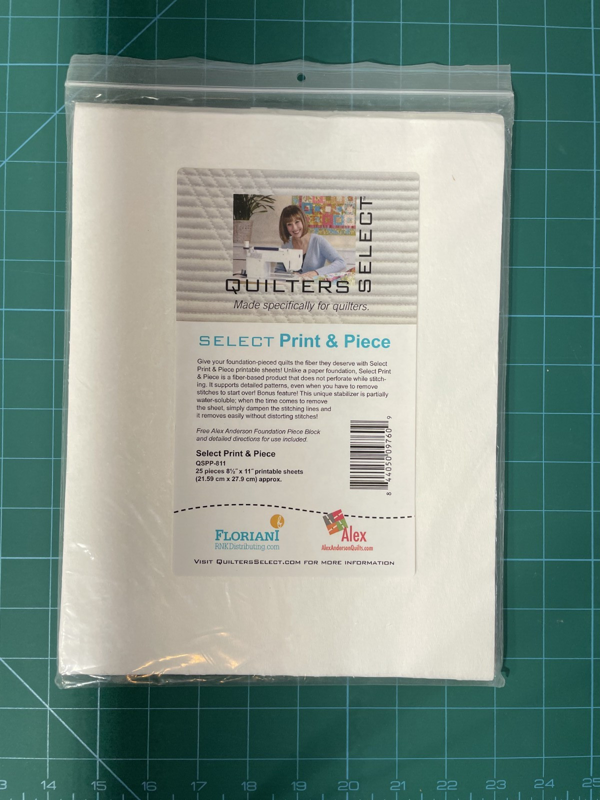 Quilters Select Print & Piece Fuse Lite Sheets - 25pk - 8.5inx11in