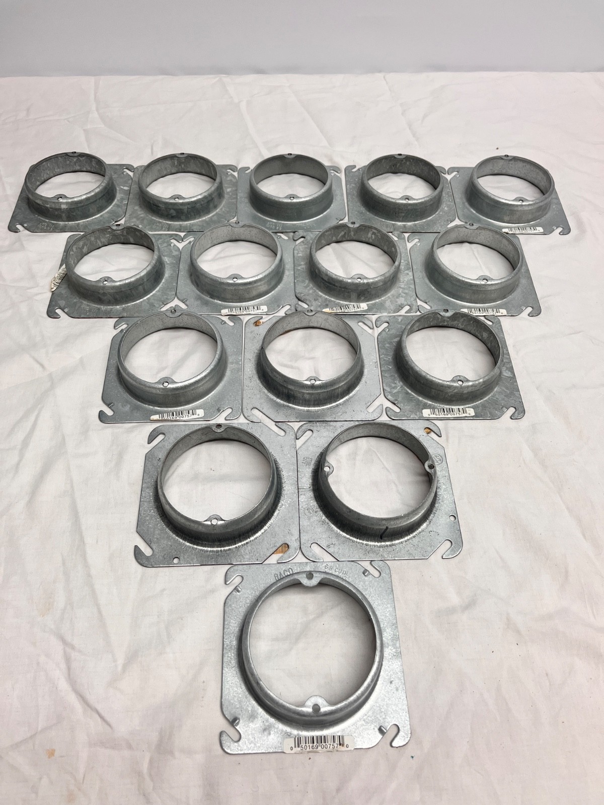 🔥1 " Square to round Ceiling Ring  1” Raised New Lot o 15 Steel City Raco 757🔥