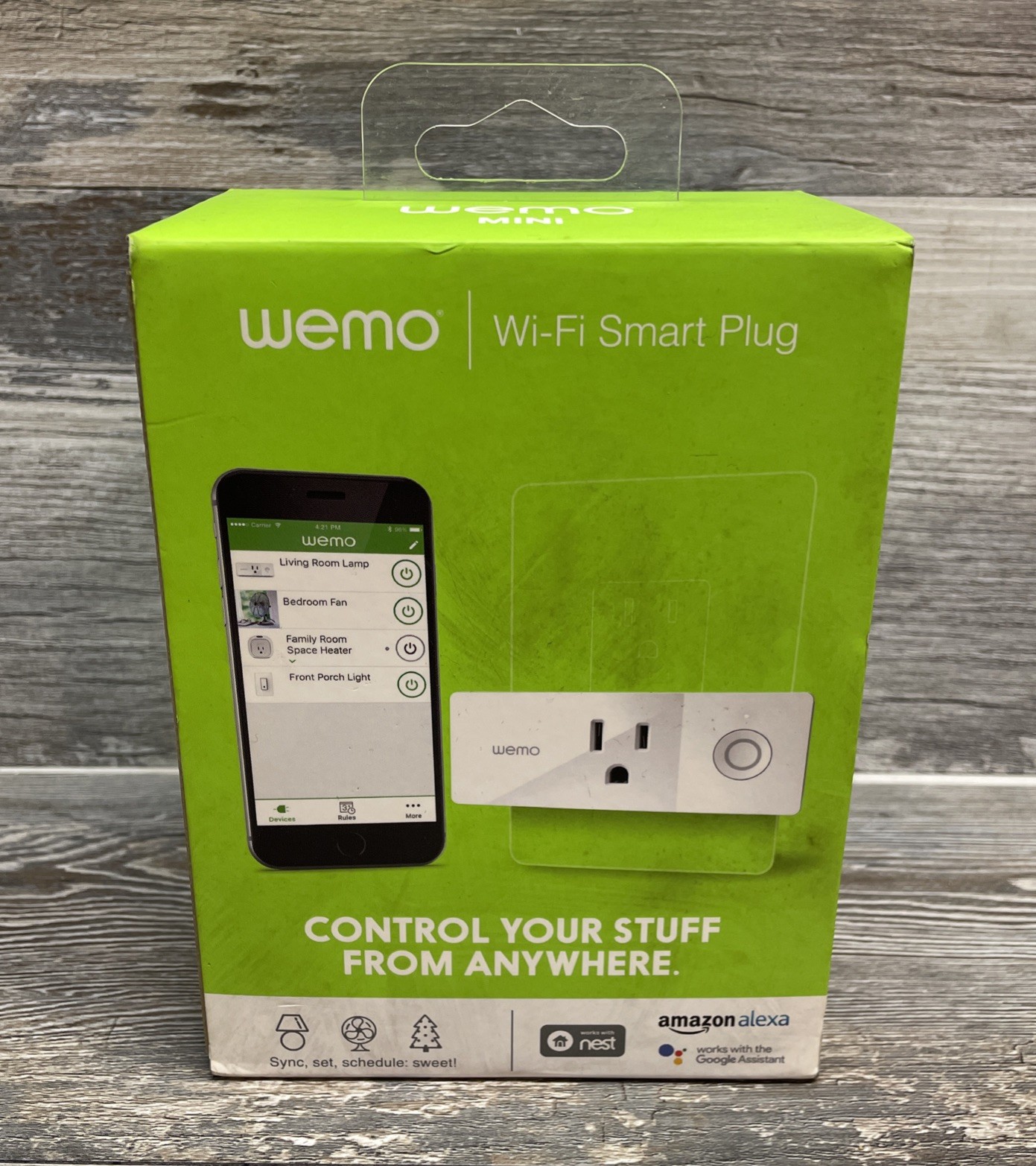 New Wemo Mini Smart Plug, Wi-Fi Enabled, Alexa & Google Assistant F7C063
