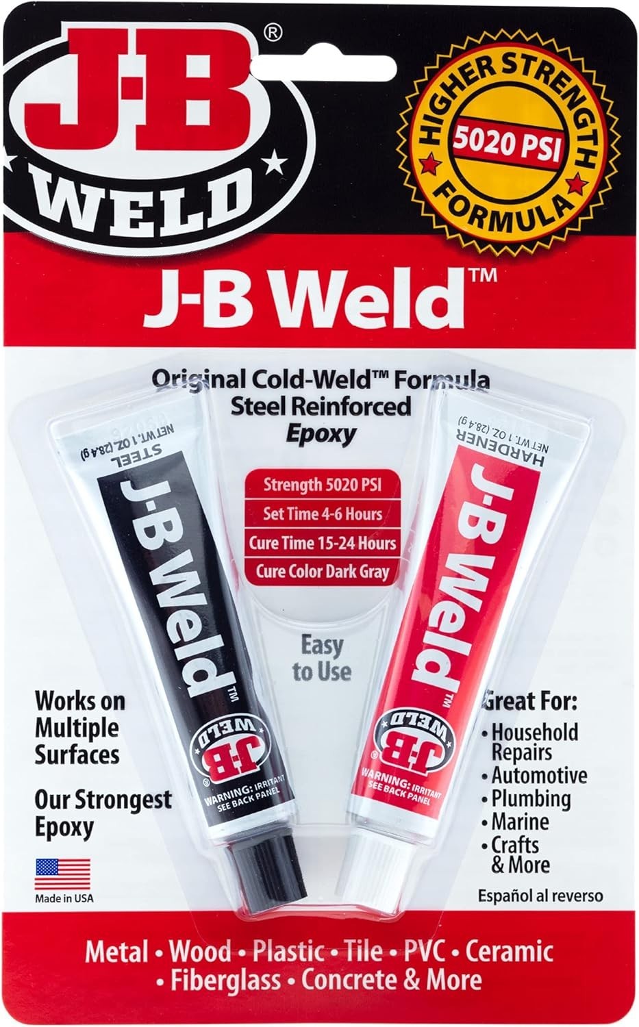 2 oz Cold-Weld Epoxy - Fast Setting, Multi-Surface Adhesive for Repairs