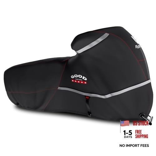 Motorcycle Cover 600D Heavy Duty All Season Universal Weather 96"-XXL Black