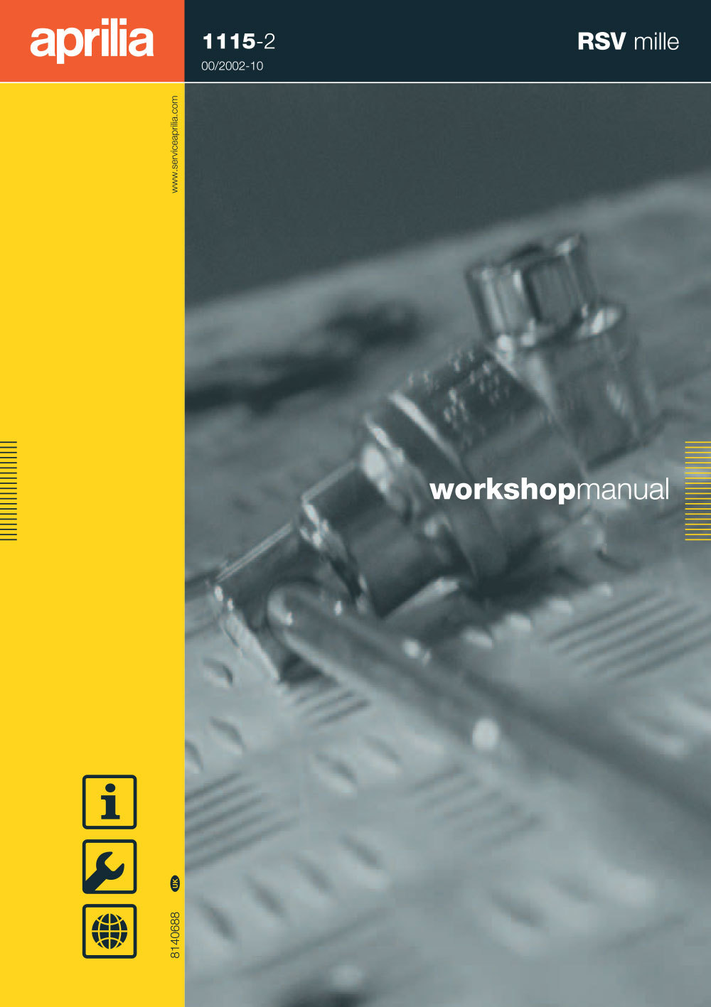 Aprilia RSV 1000 Mille Workshop Repair Service Manual 1115-2 FREE SHIPPING