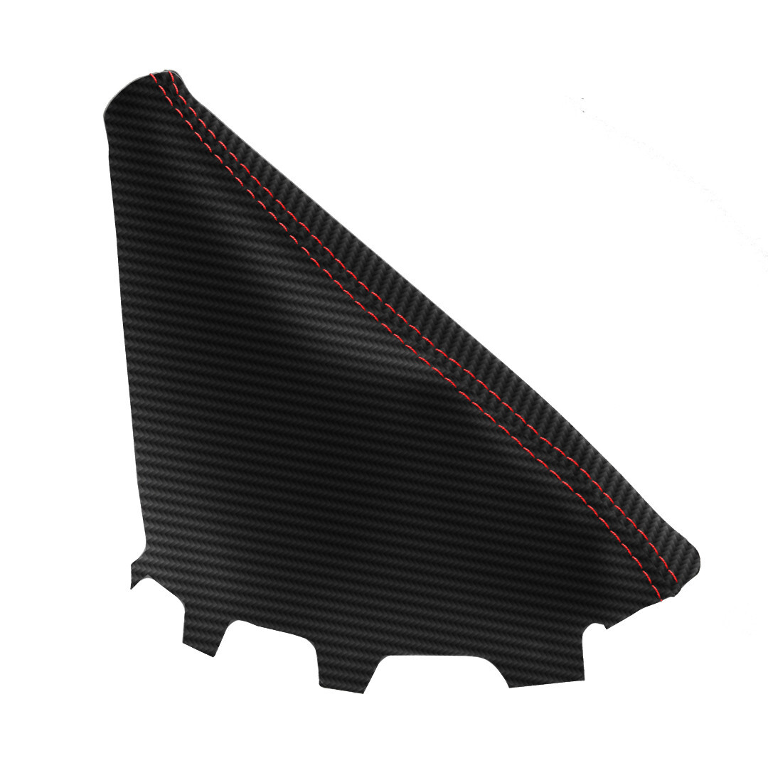 Fits 14-16 Mazda 3 Carbon Fiber E Brake Boot Red Stitch