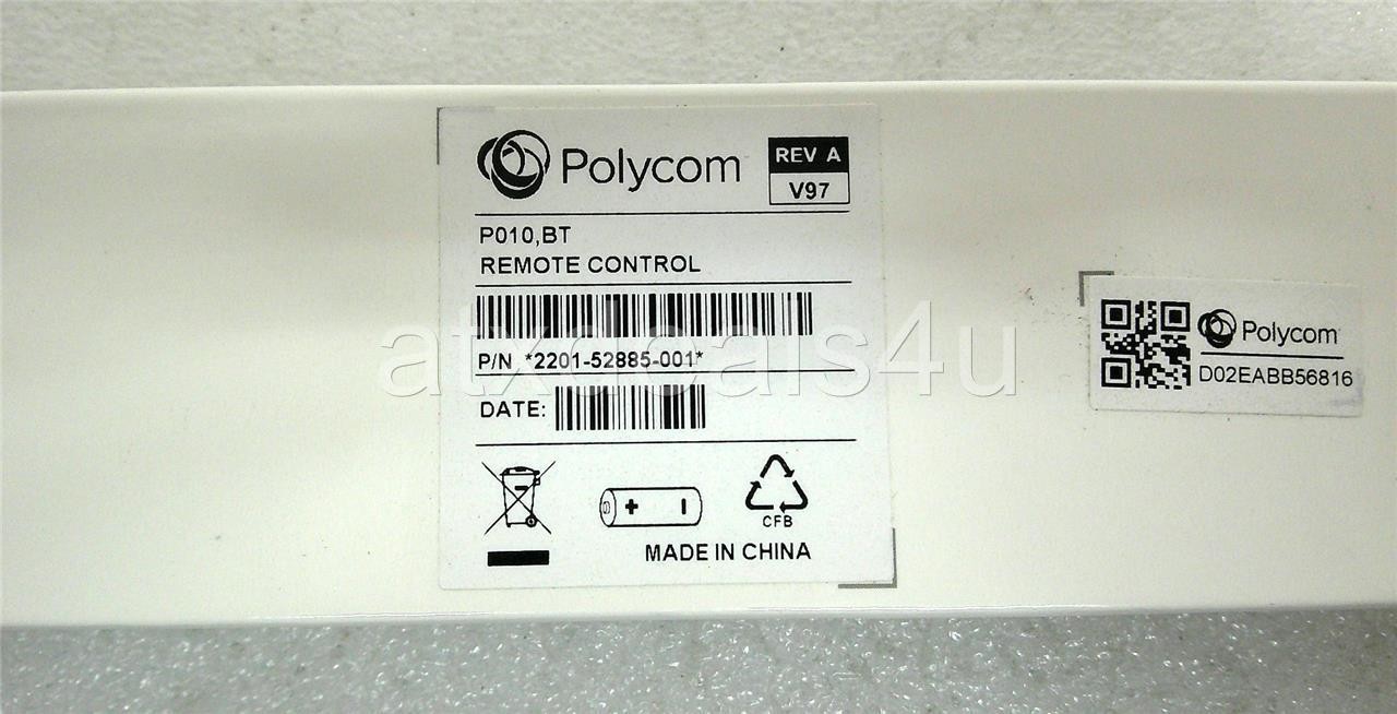 Polycom 2201-52885-001 Poly G200 X50 4K Video Bar Remote Control New