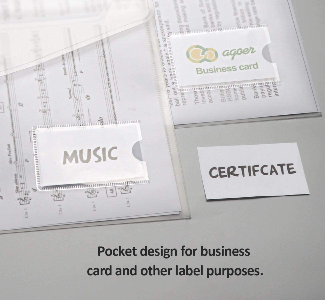 24 Pack A5 Plastic Envelopes,Plastic Poly Envelope with Button Snap Closure a...