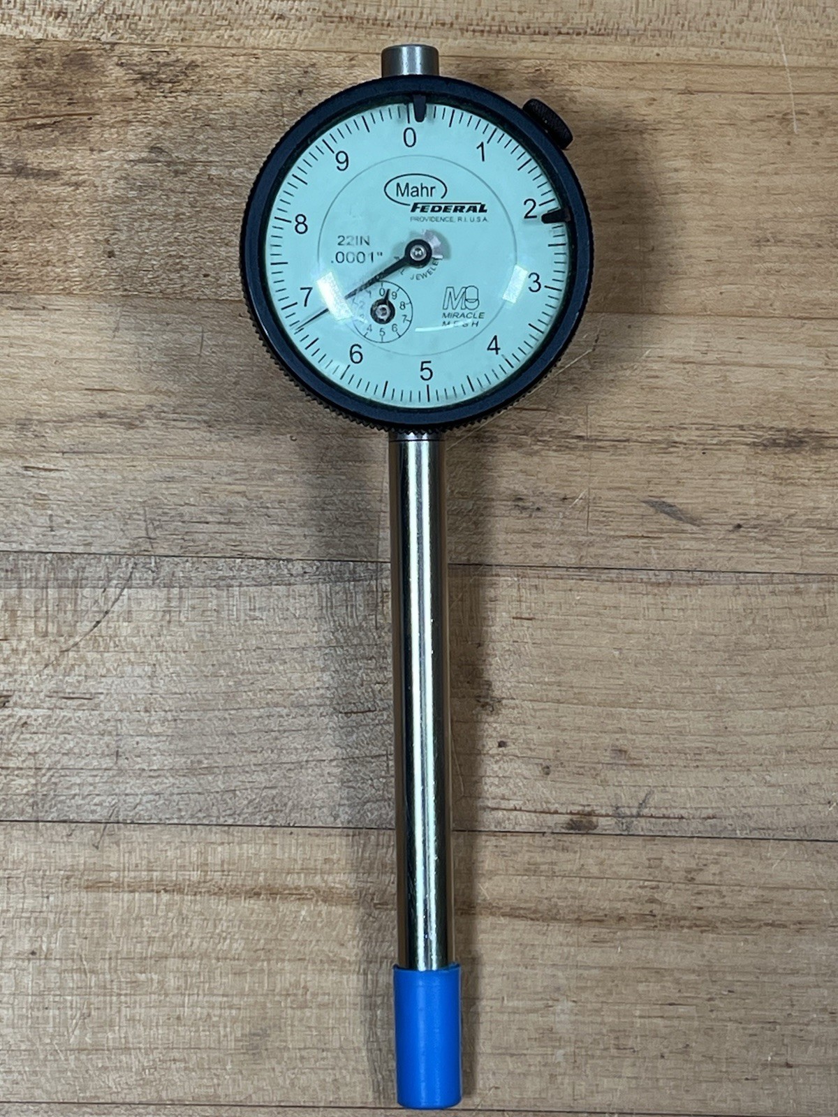 MAHR FEDERAL MODEL 22IN DIAL TEST INDICATOR .025" MAX .0001" GRAD MIRACLE MESH