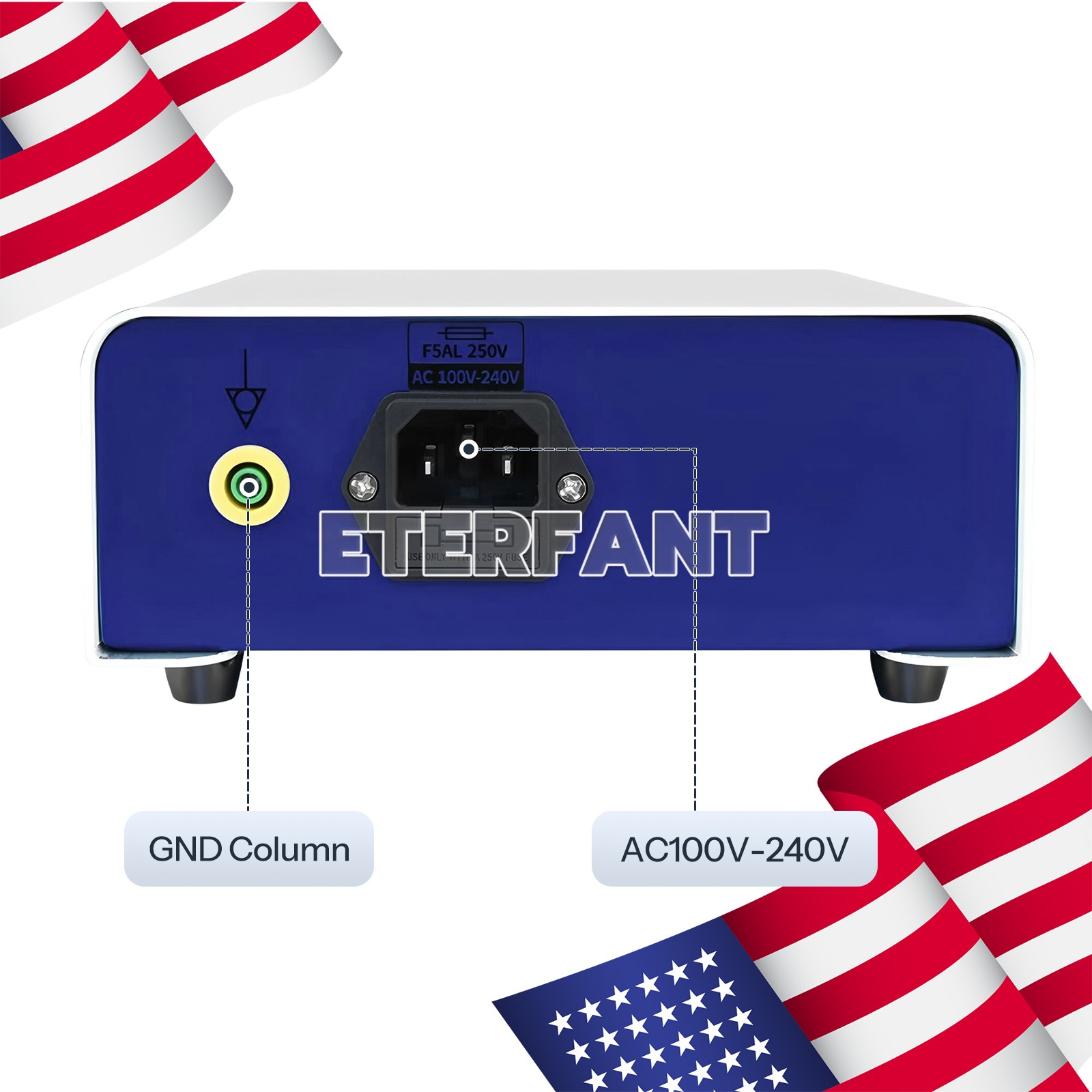 ETERFANT Medical 80W LED Cold Light Source for Endoscopy ENT Laparoscopic Camera
