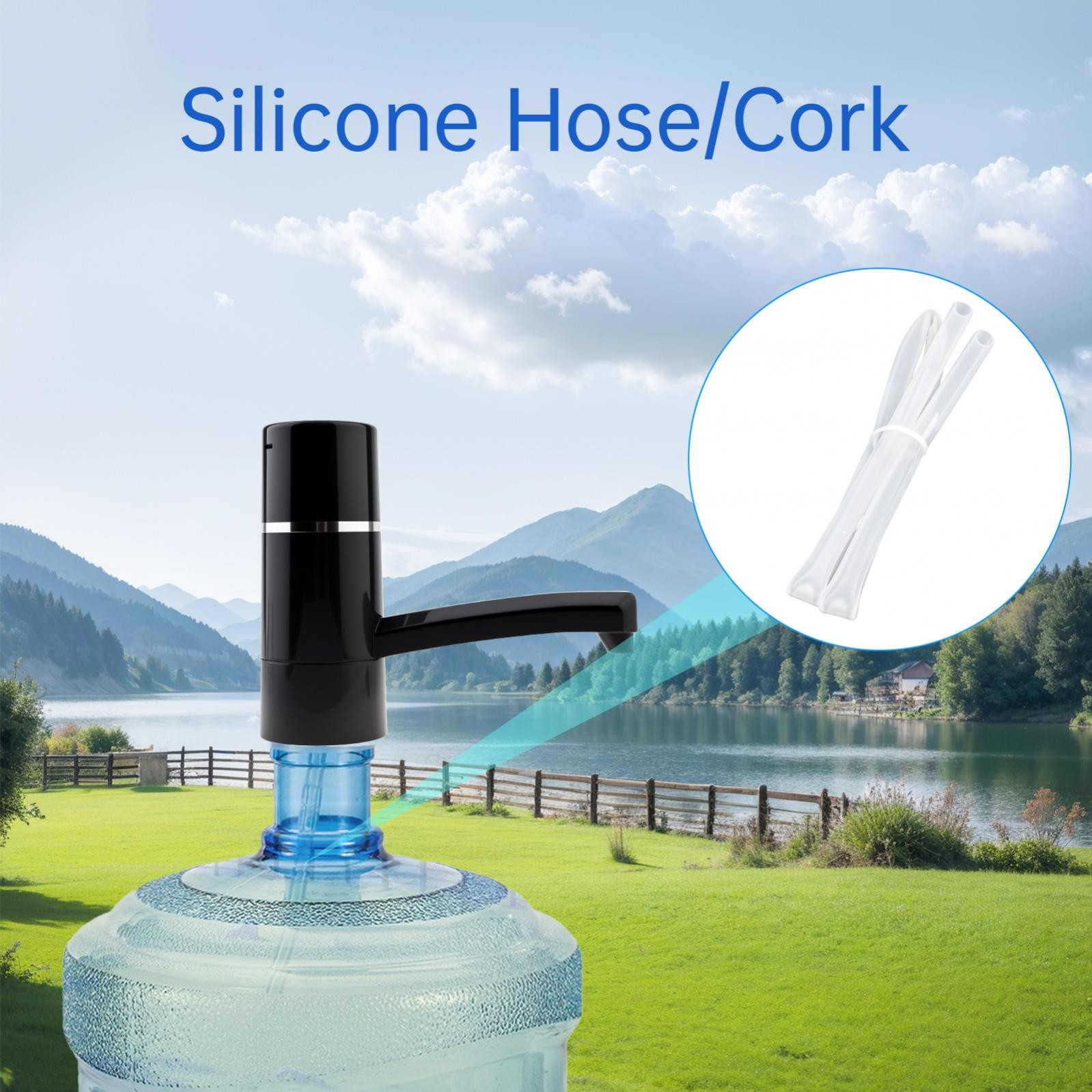 Water Bottle Switch Pump Electric Automatic USB Rechargeable Jug Dispenser Pump