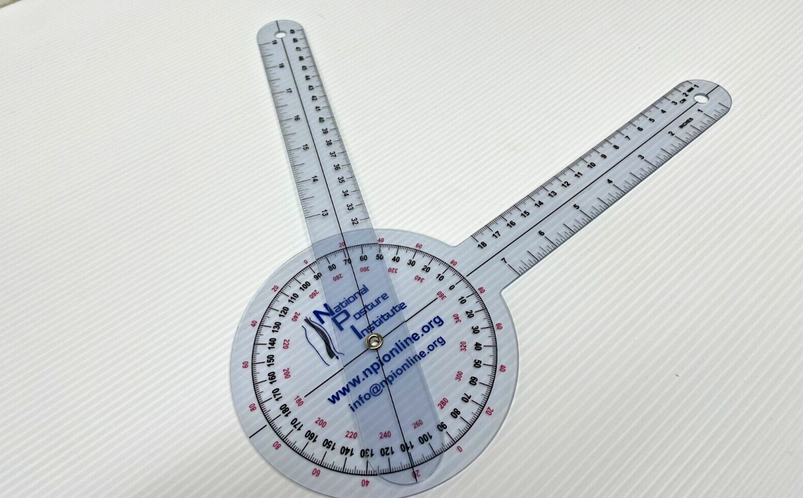 Goniometer 12.5" 360° Clear Range of Motion Protractor w/ testing DVD (8918)RK