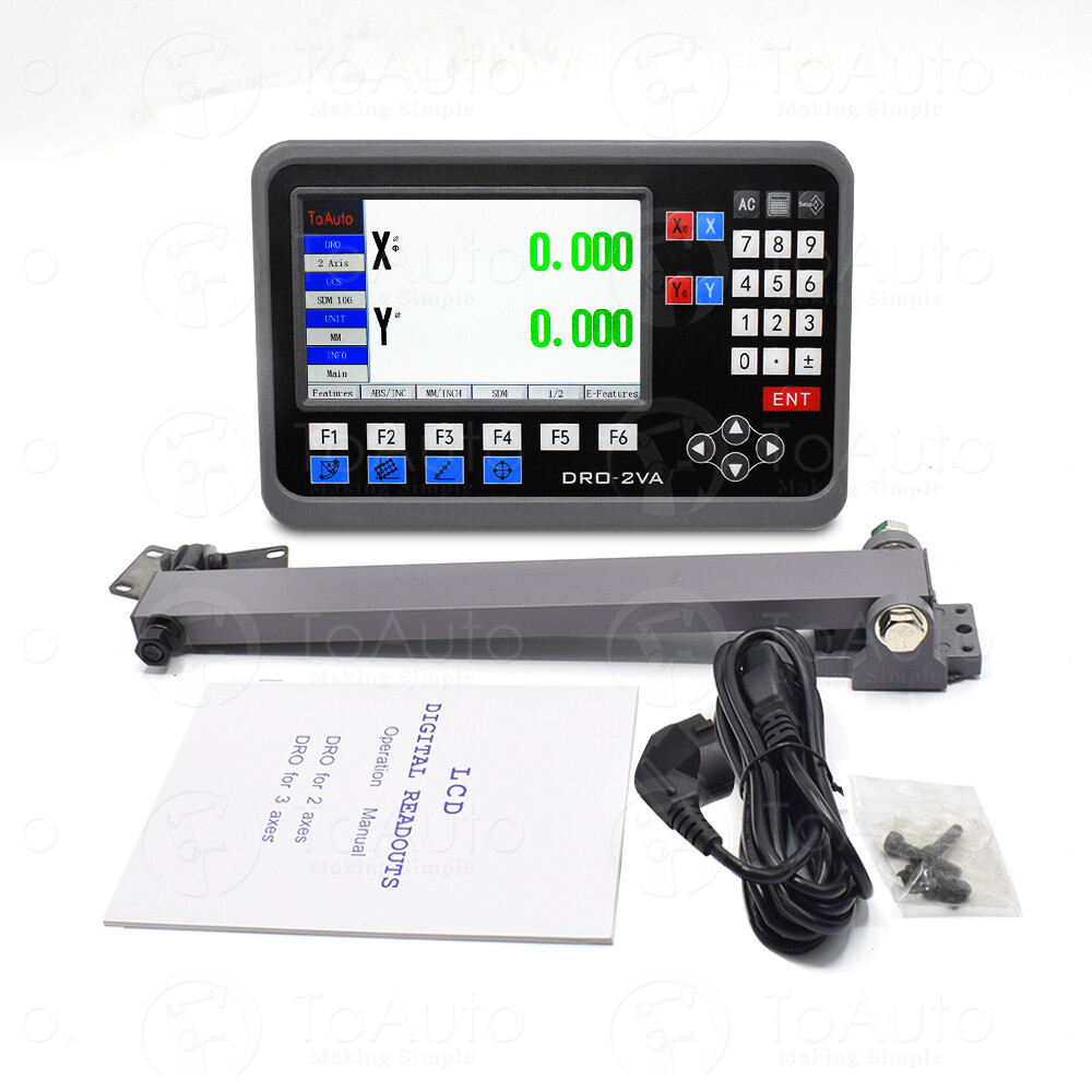 2Axis Digital Readout LCD DRO 12"& 48" Linear Scale Kits for CNC Lathe Machine